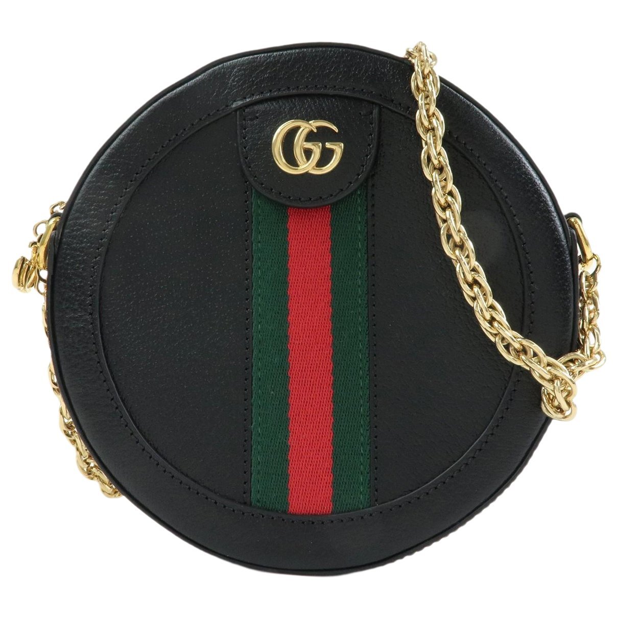 Ophidia Round leather handbag