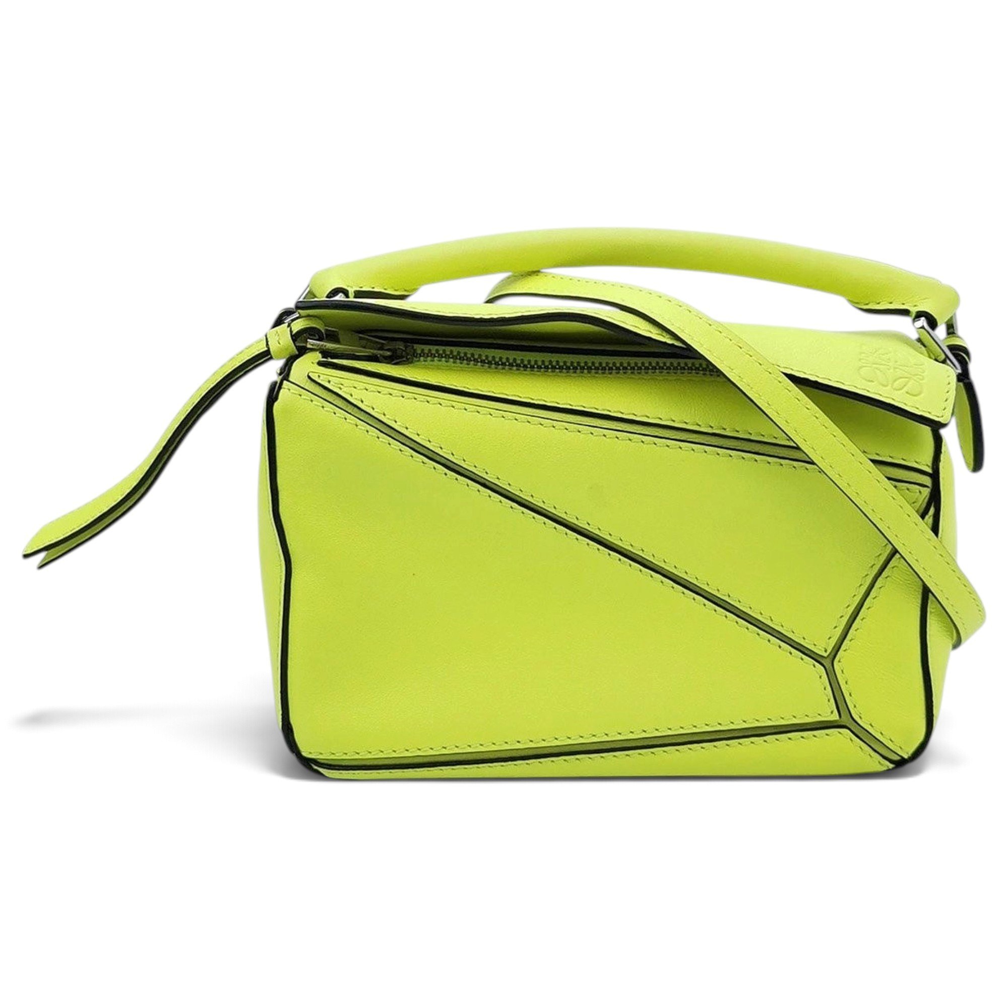 Puzzle leather handbag