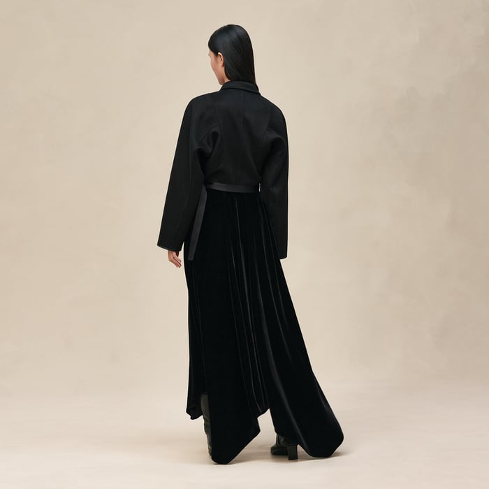Noir Wrap Cashmere Jacket