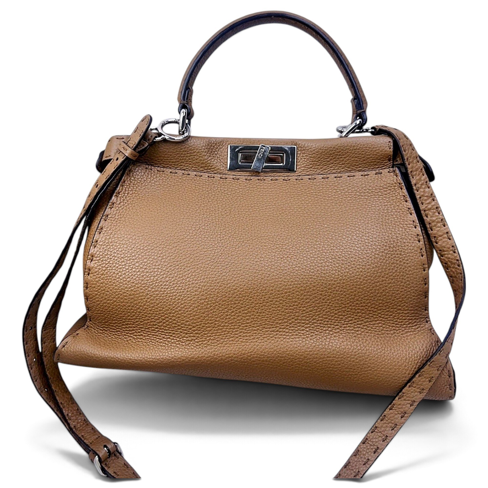 Peekaboo leather handbag