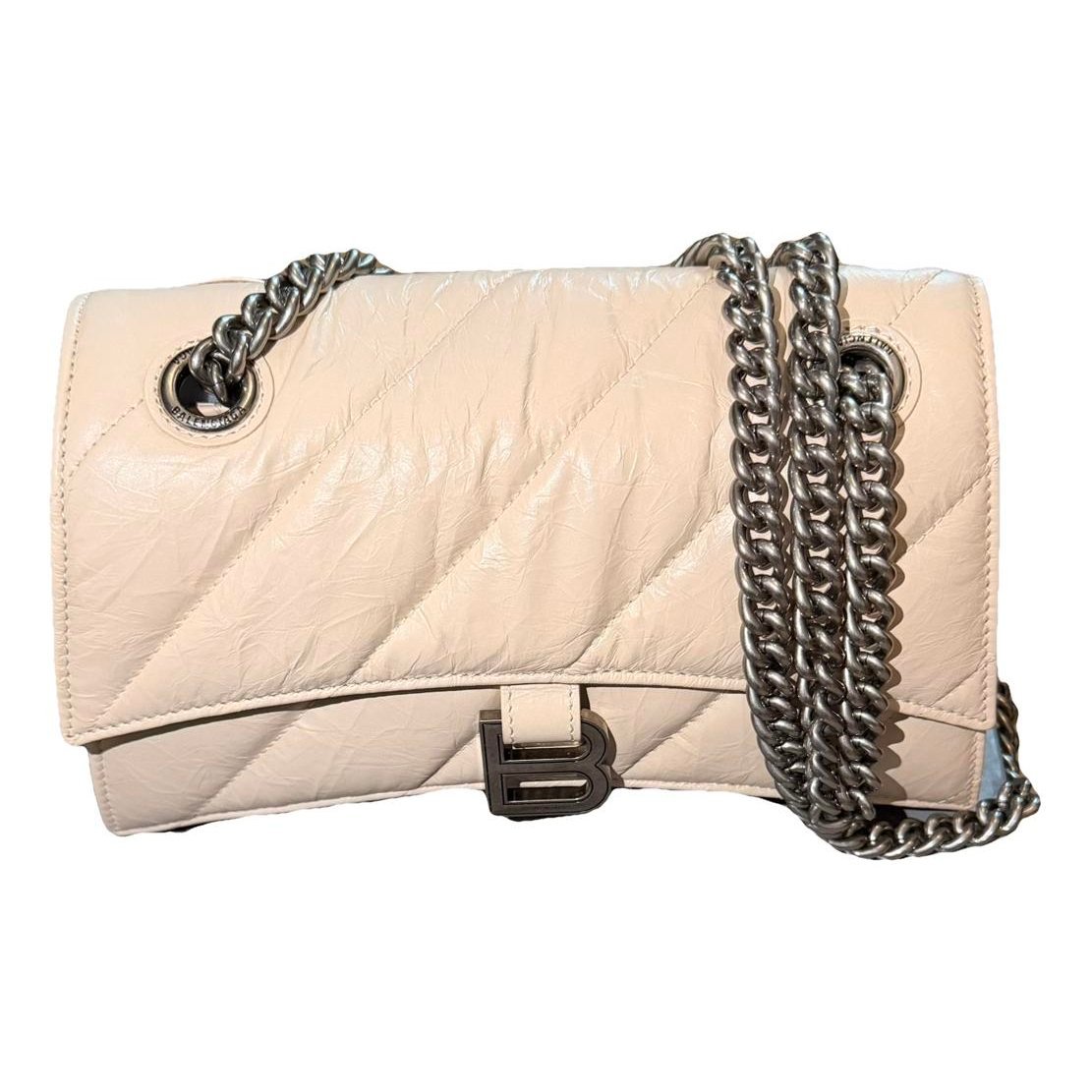 Crush leather handbag
