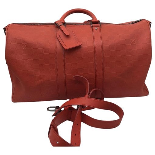 Keepall leather travel bag