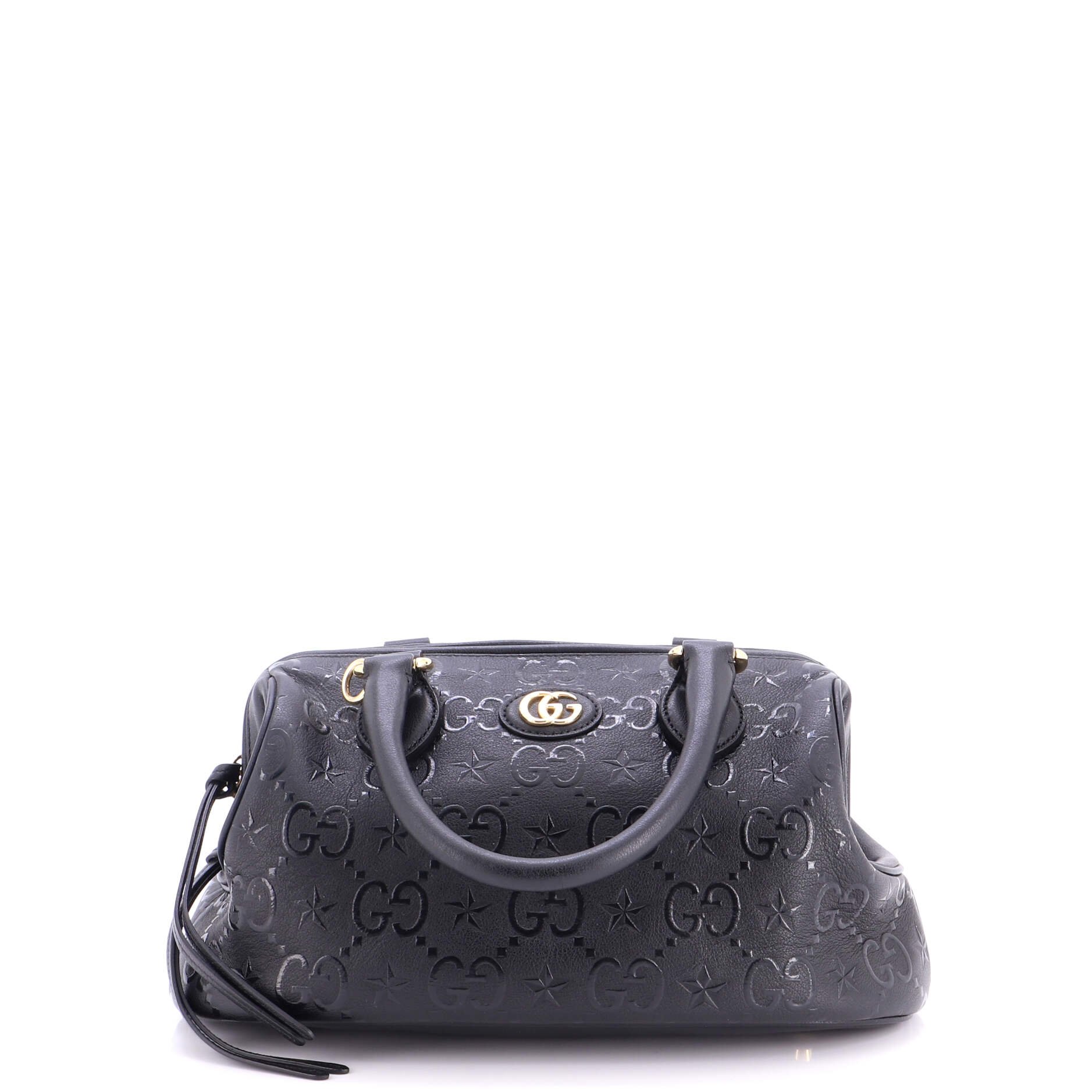Star Shoulder Bag GG Embossed Leather Small