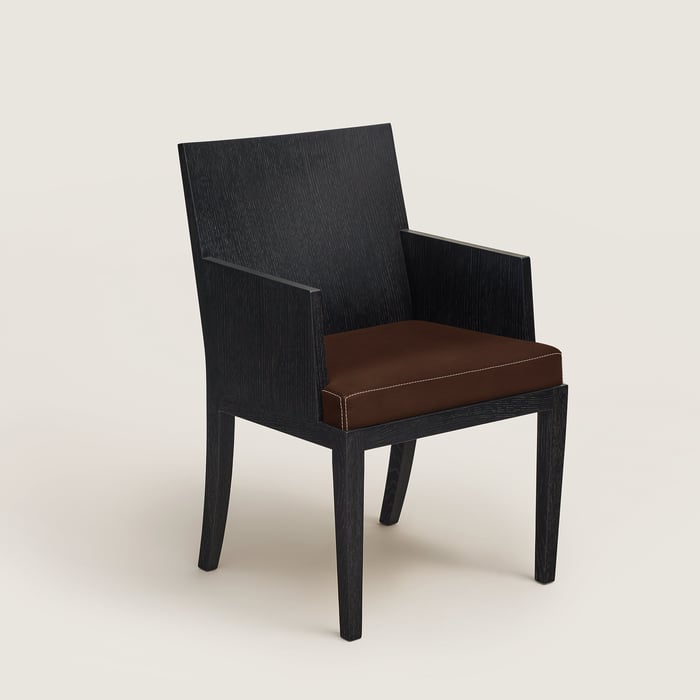 Chocolat Reeditions J.-m. Frank Par Hermès Chair With Armrests