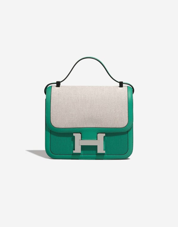 Hermes 
		Constance 24 Swift / Toile Vert Jade