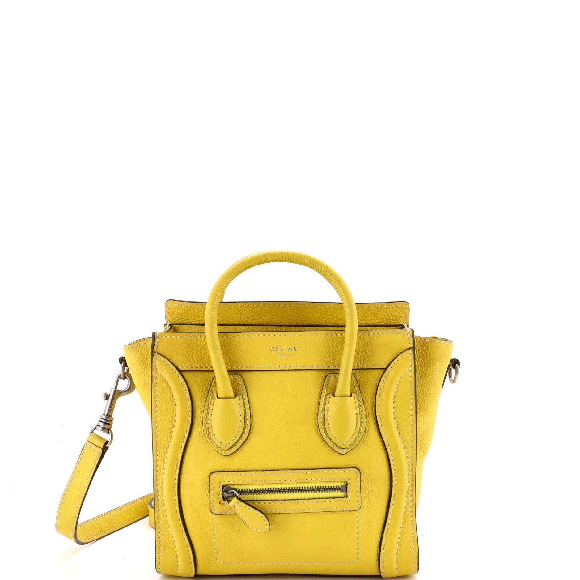Luggage Bag Grainy Leather Nano