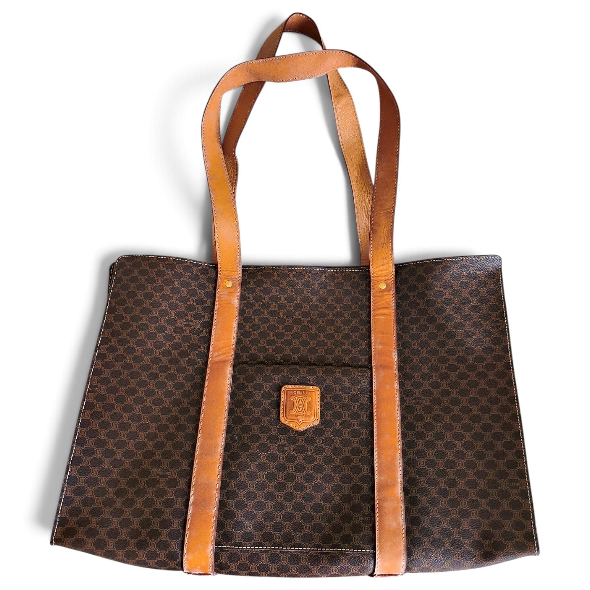 Cabas Vertical leather tote
