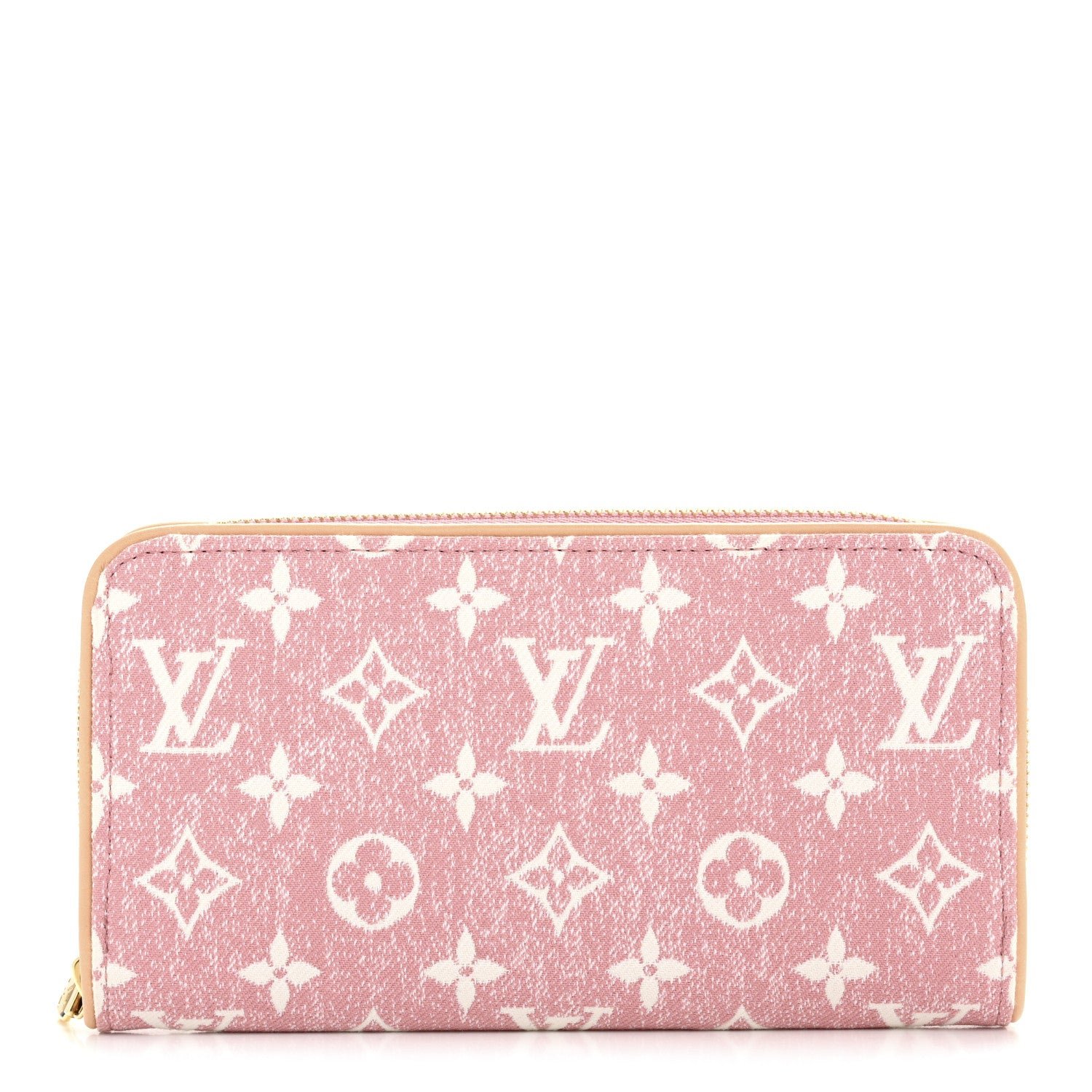 Louis Vuitton Denim Monogram Jacquard Zippy Wallet Pink