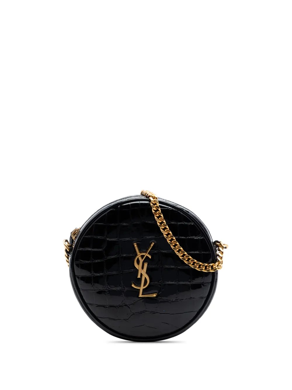 2020 Croc Embossed Patent Round Vinyle Camera Bag crossbody bag