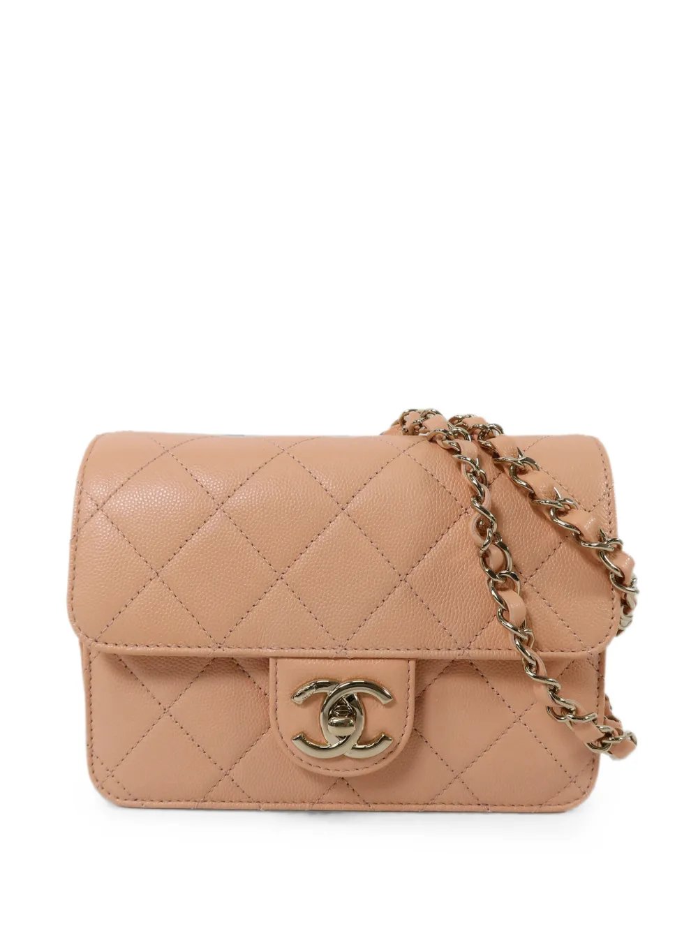 turn-lock quilted shoulder bag
