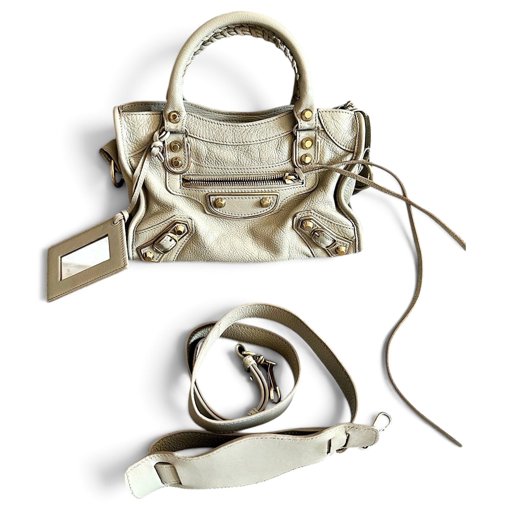 Balenciaga Classic Metalic leather handbag