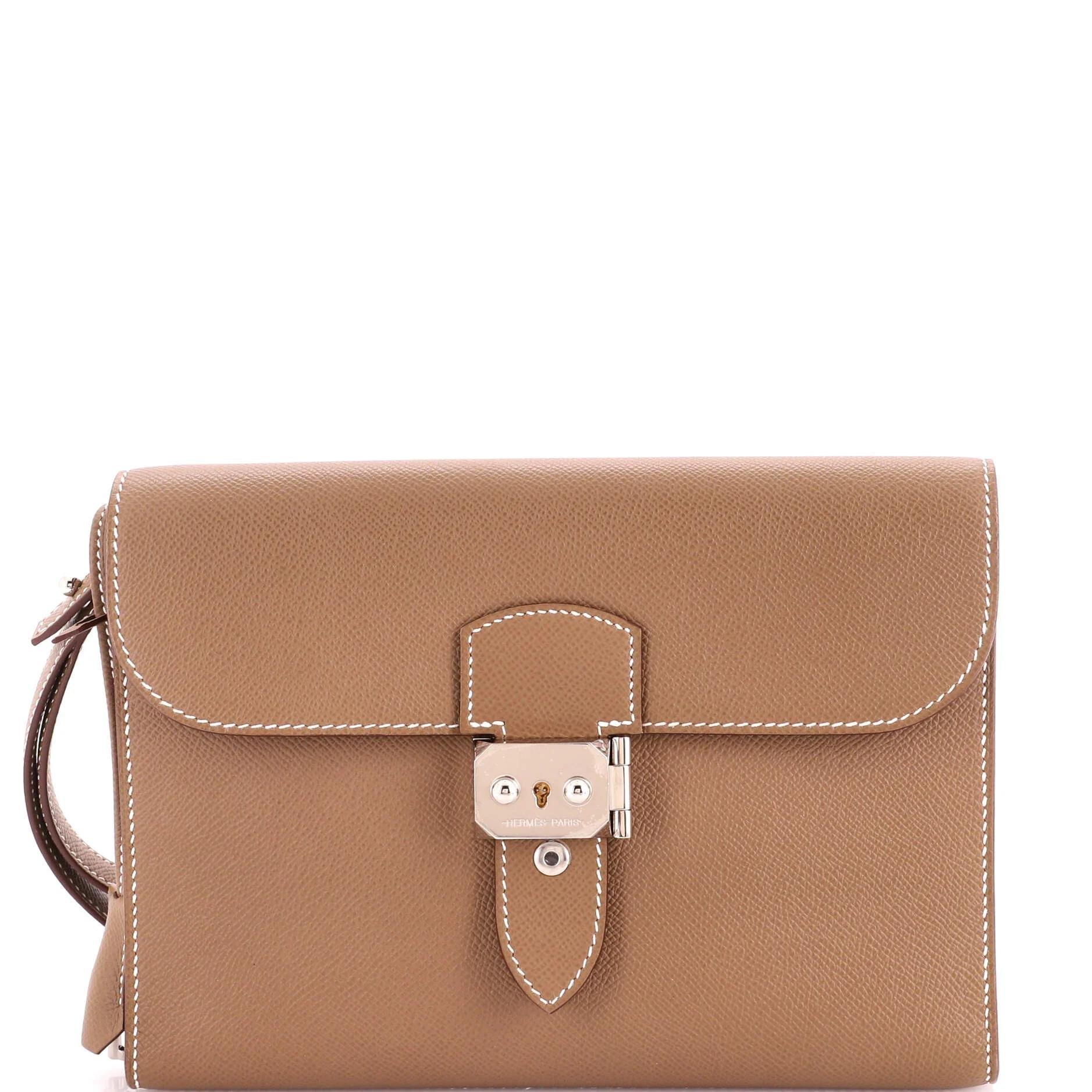 Leather clutch bag