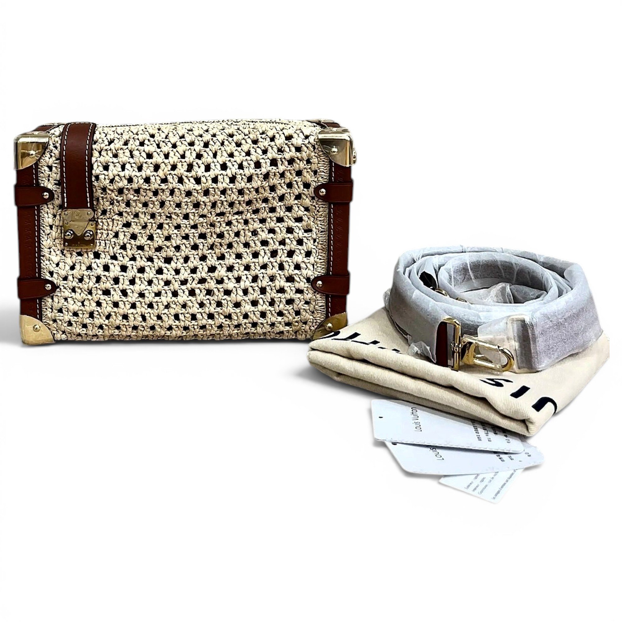 Louis Vuitton Petite Malle cloth crossbody bag