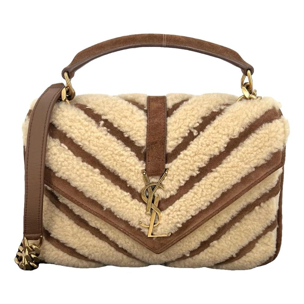 Collége monogramme velvet handbag