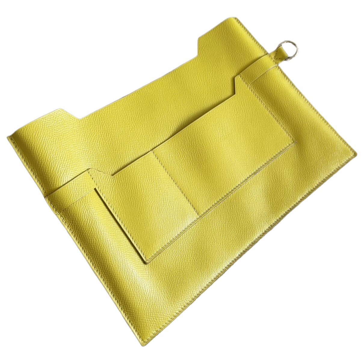 Leather clutch bag
