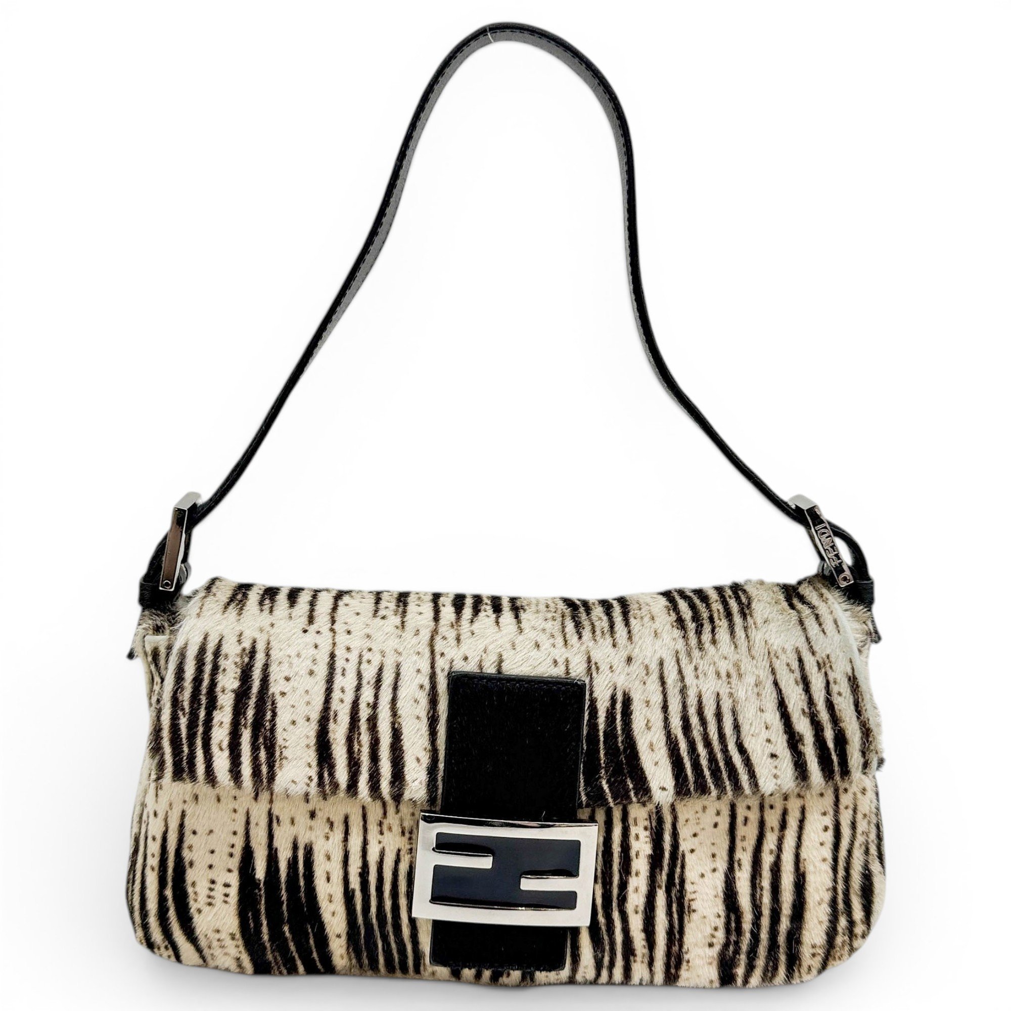 Baguette pony-style calfskin handbag