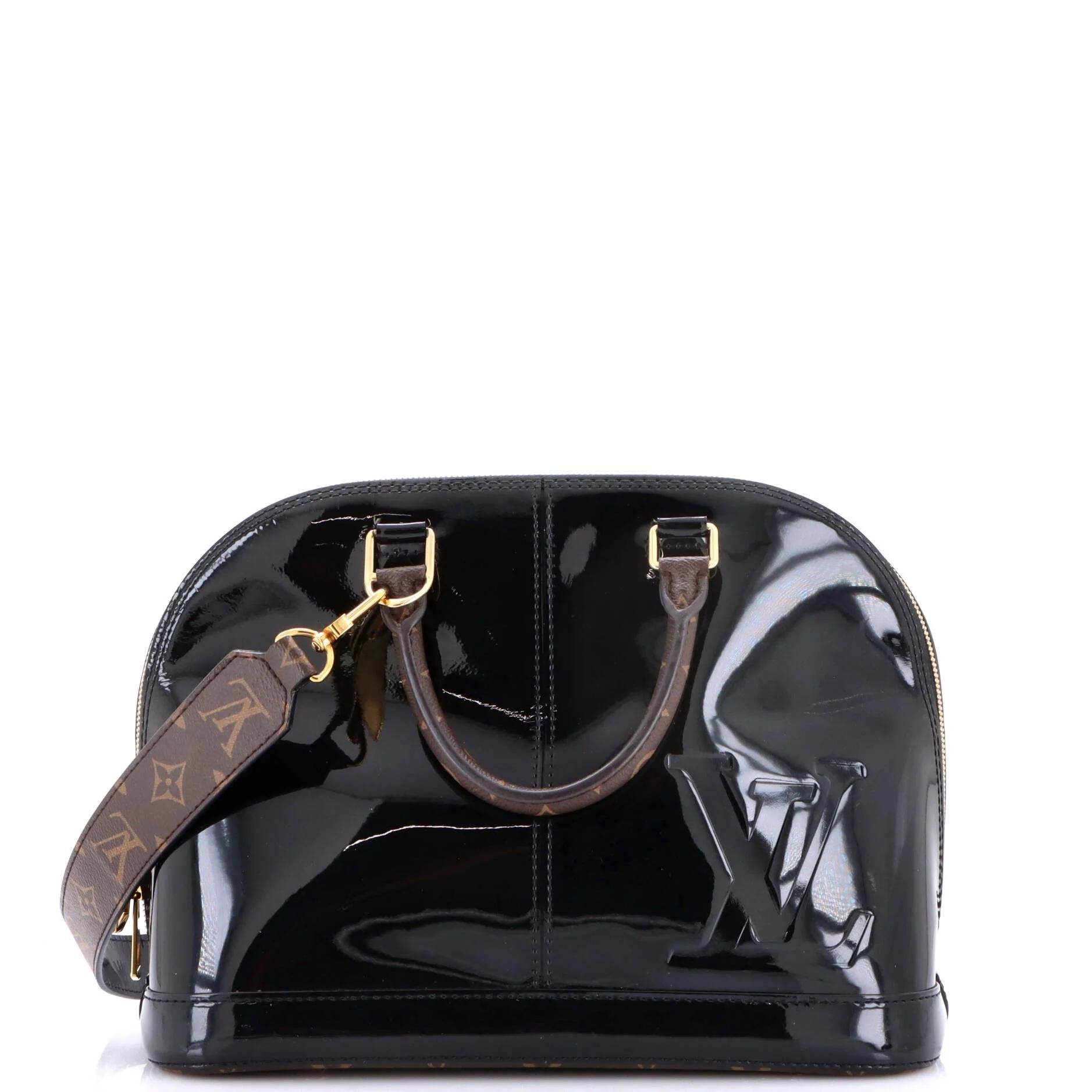 Patent leather satchel