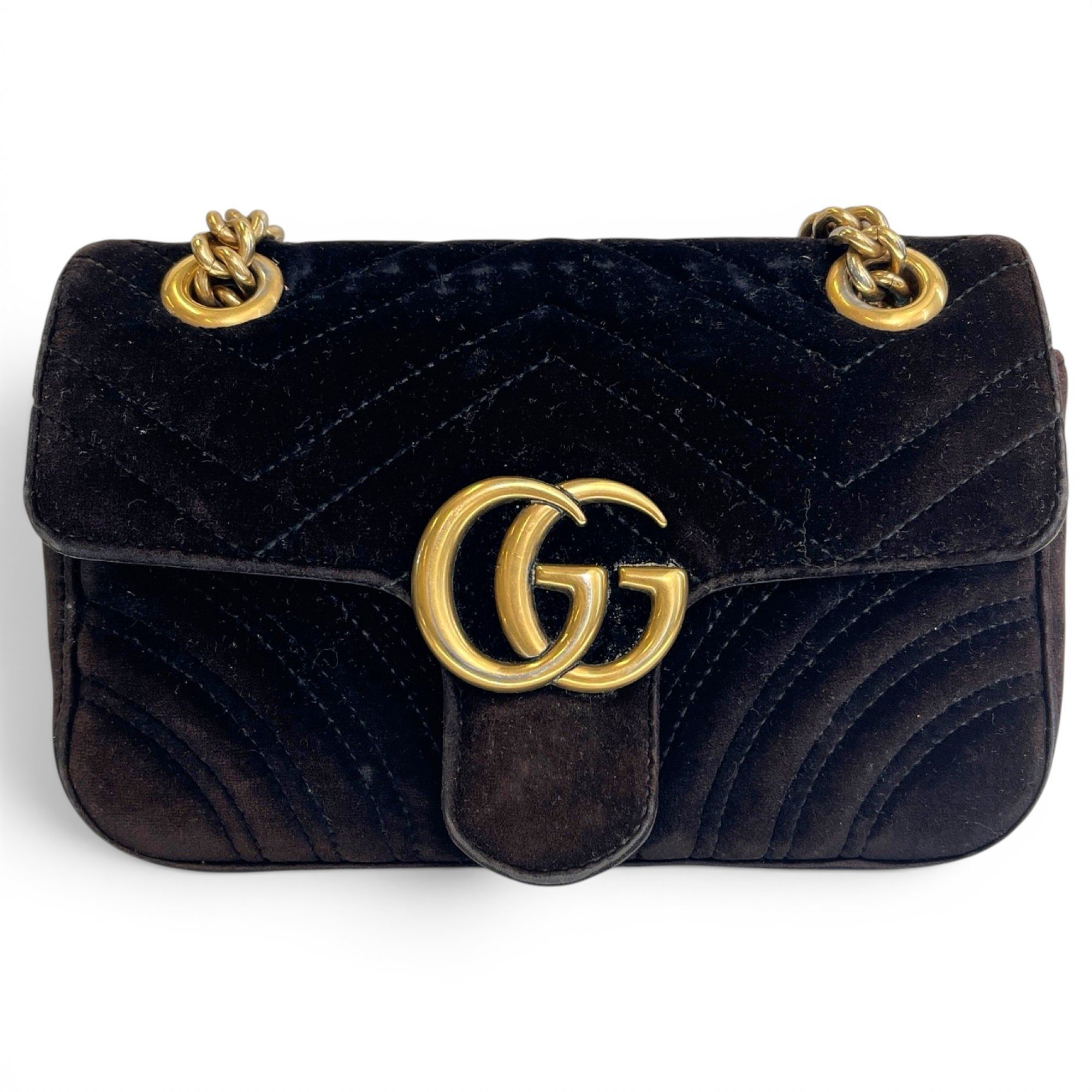 GG Marmont Flap velvet handbag