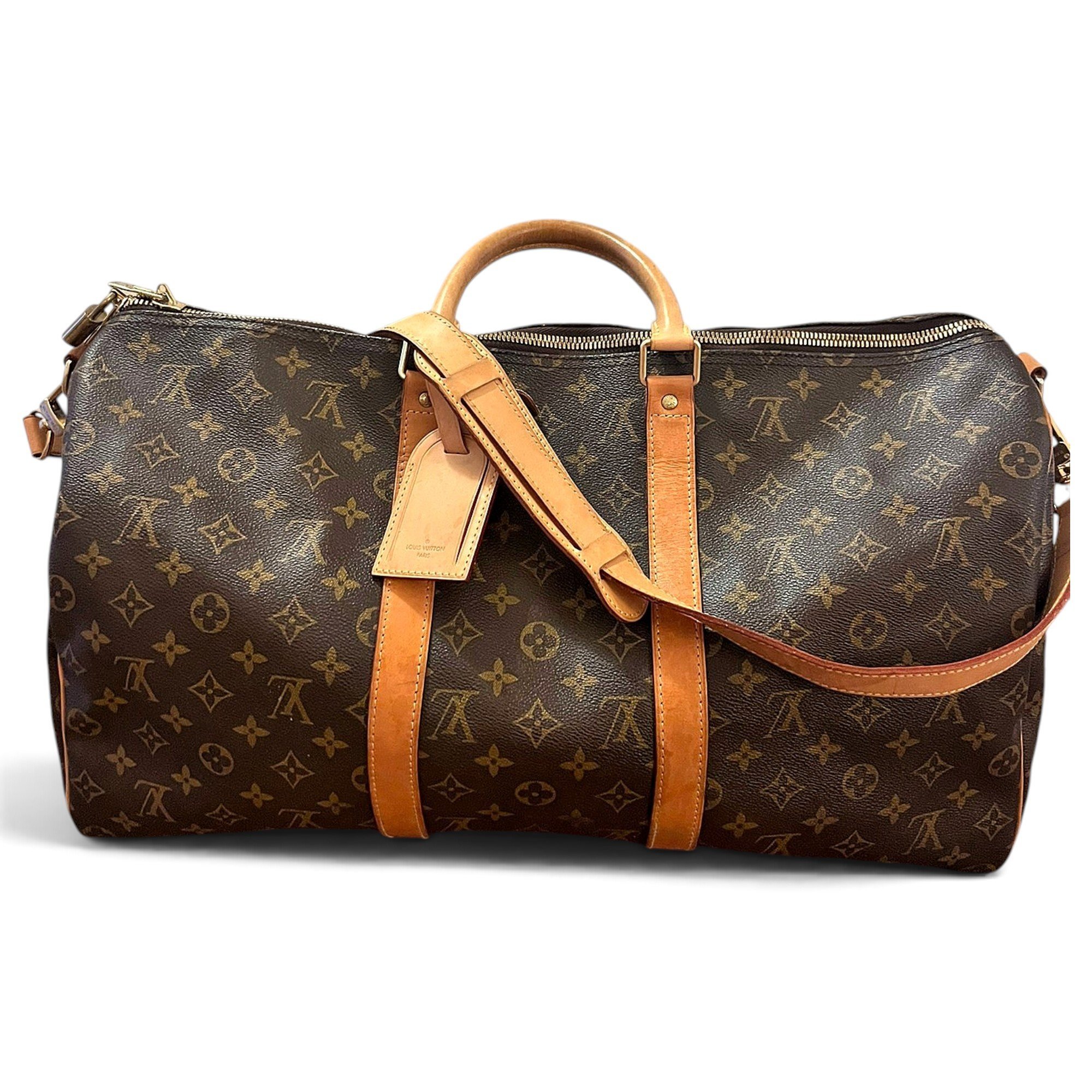 Keepall leather travel bag