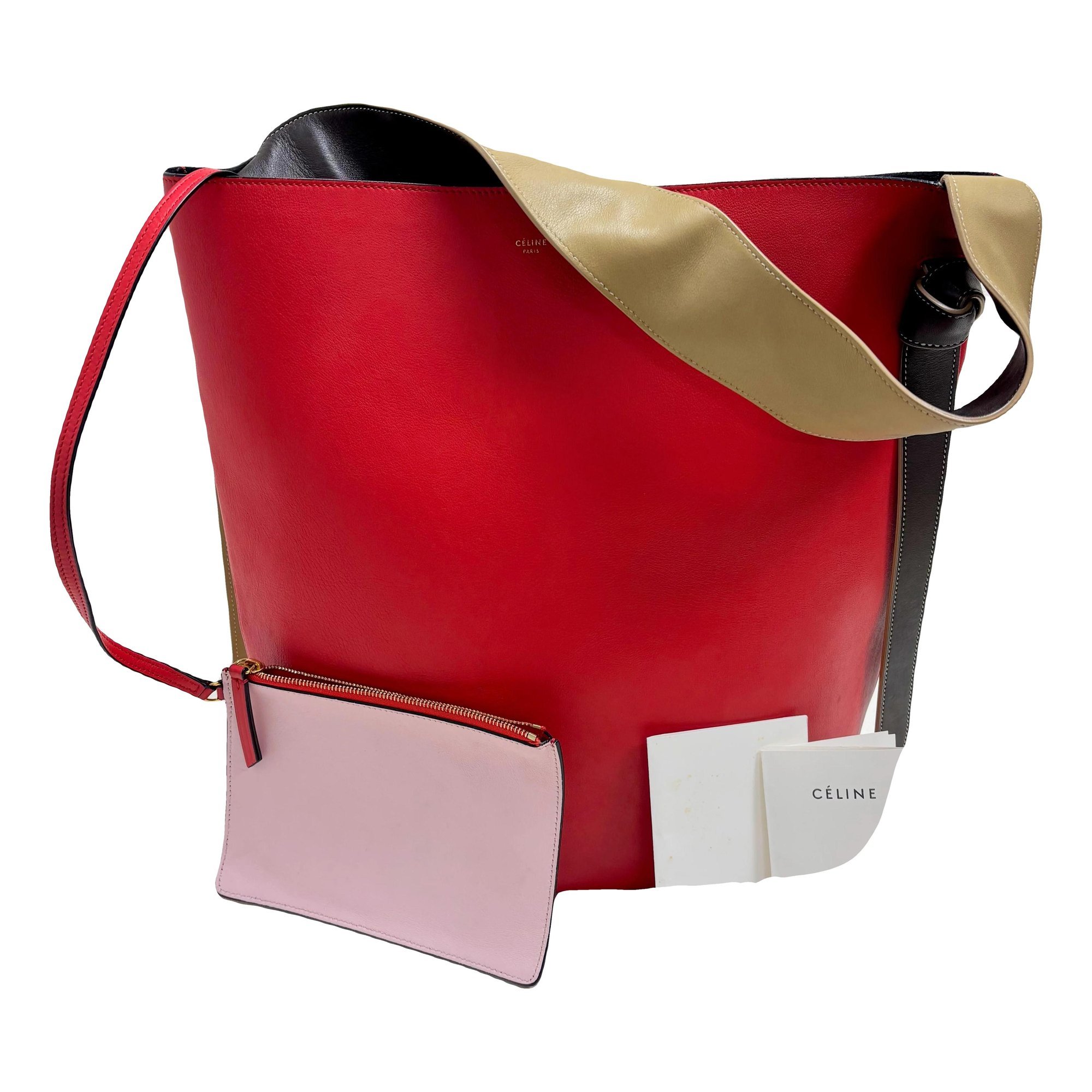 Twisted leather handbag