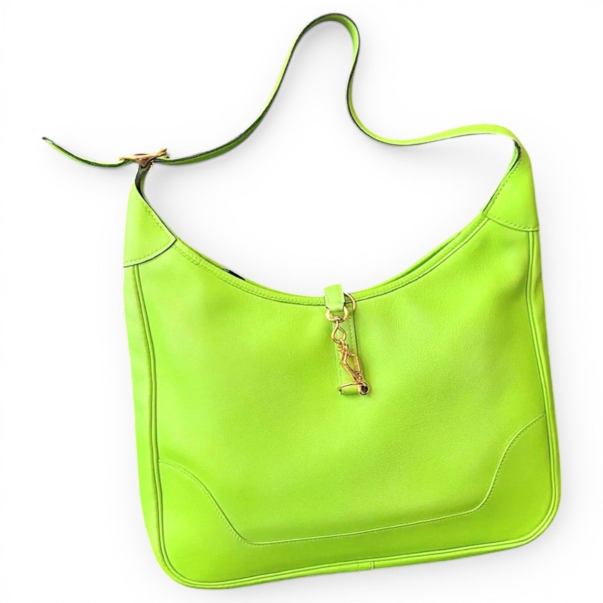 Trim leather handbag