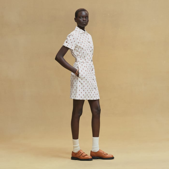 Marron Fauve "Chaine d'Ancre" Dress