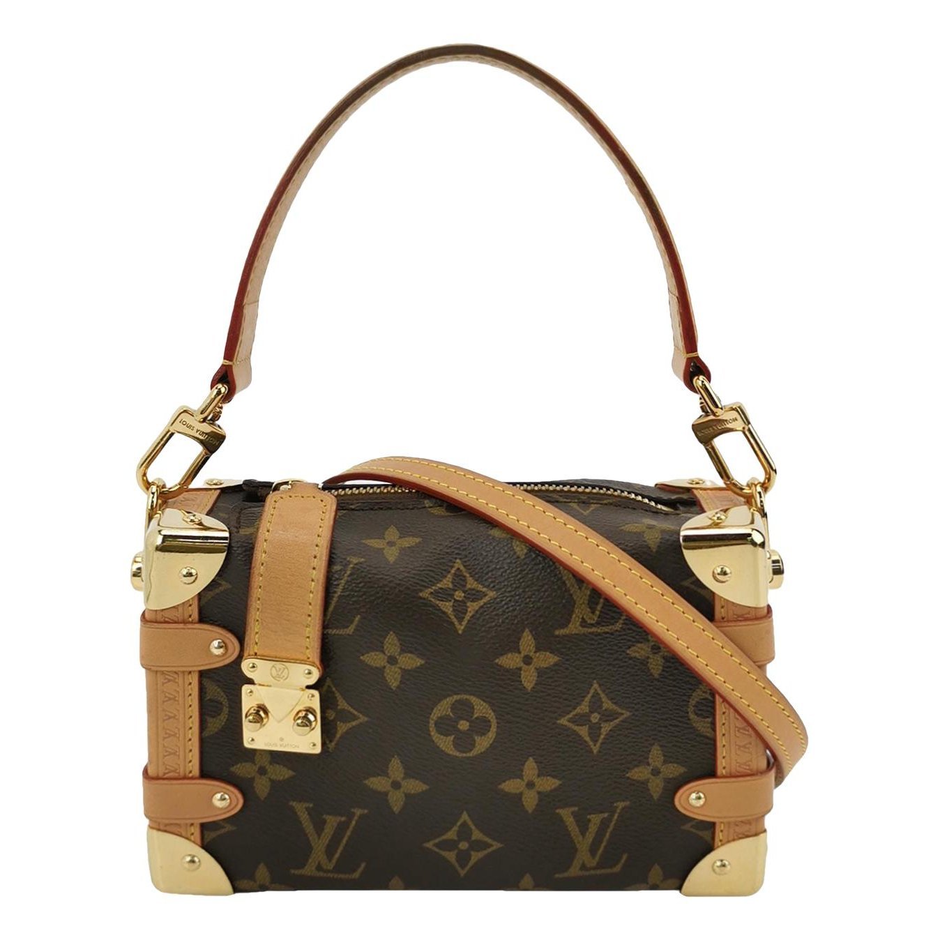Side Trunk leather handbag