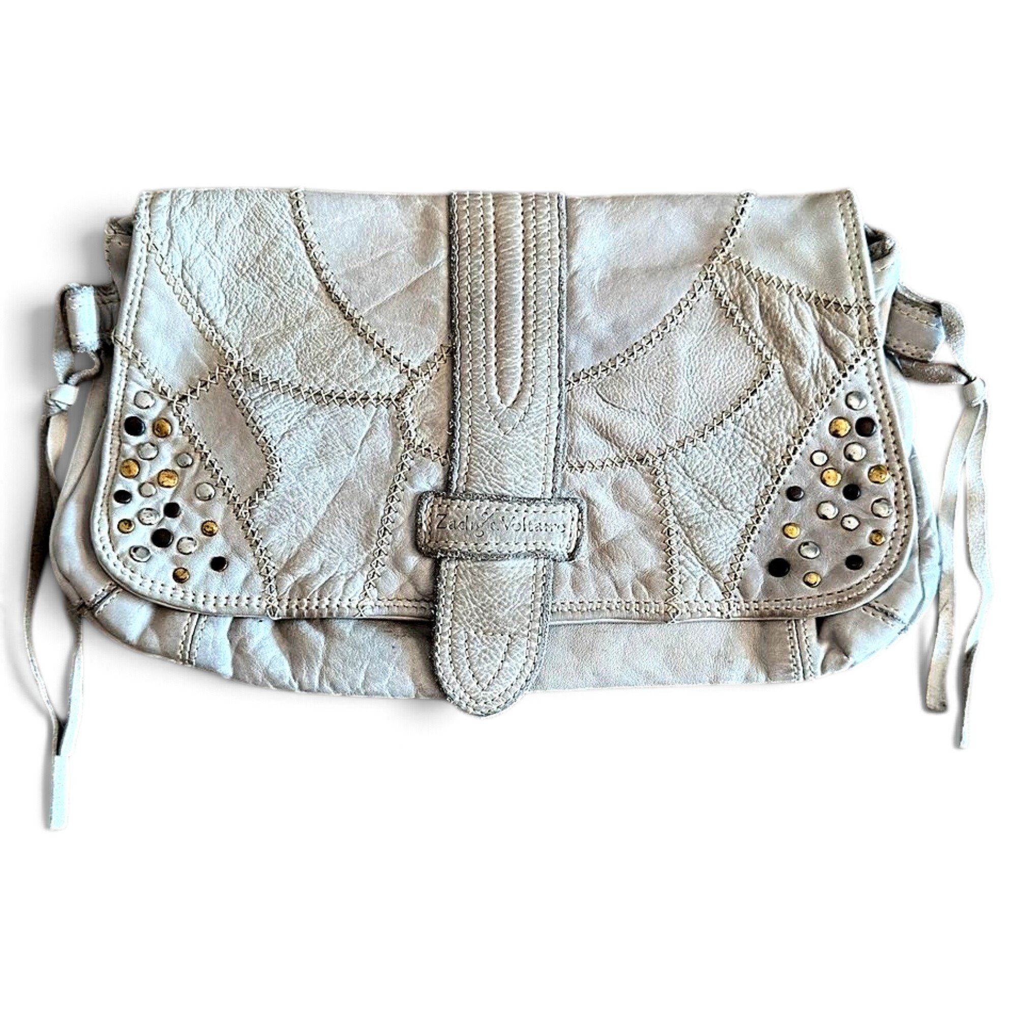Leather clutch bag