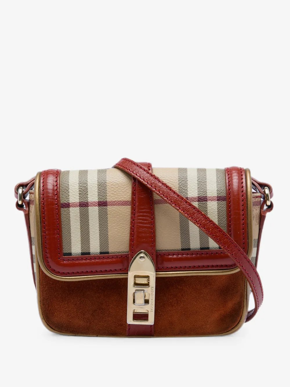 2000-2017 Mini Haymarket Check Coated Canvas and Suede Berkeley crossbody bag