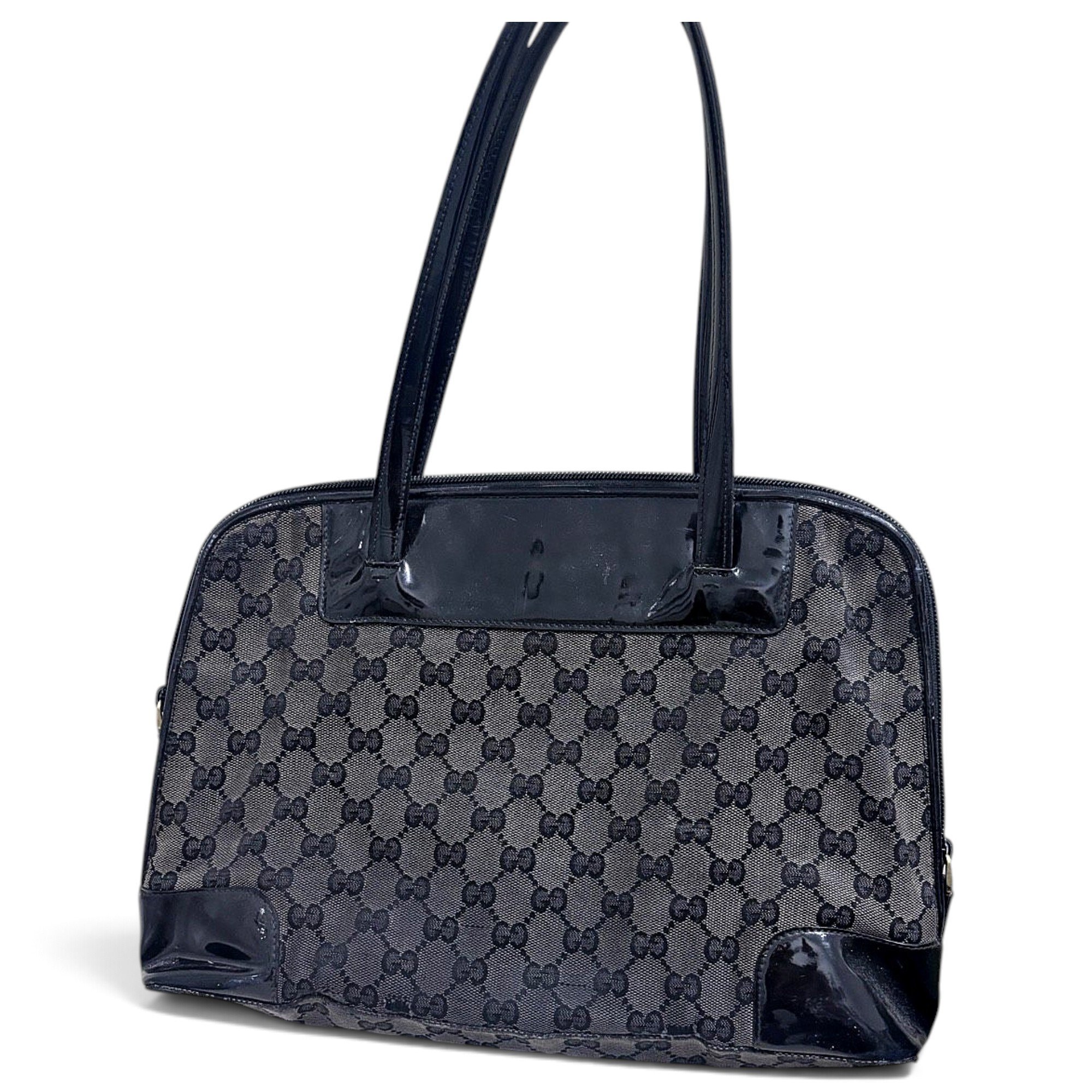 Patent leather tote