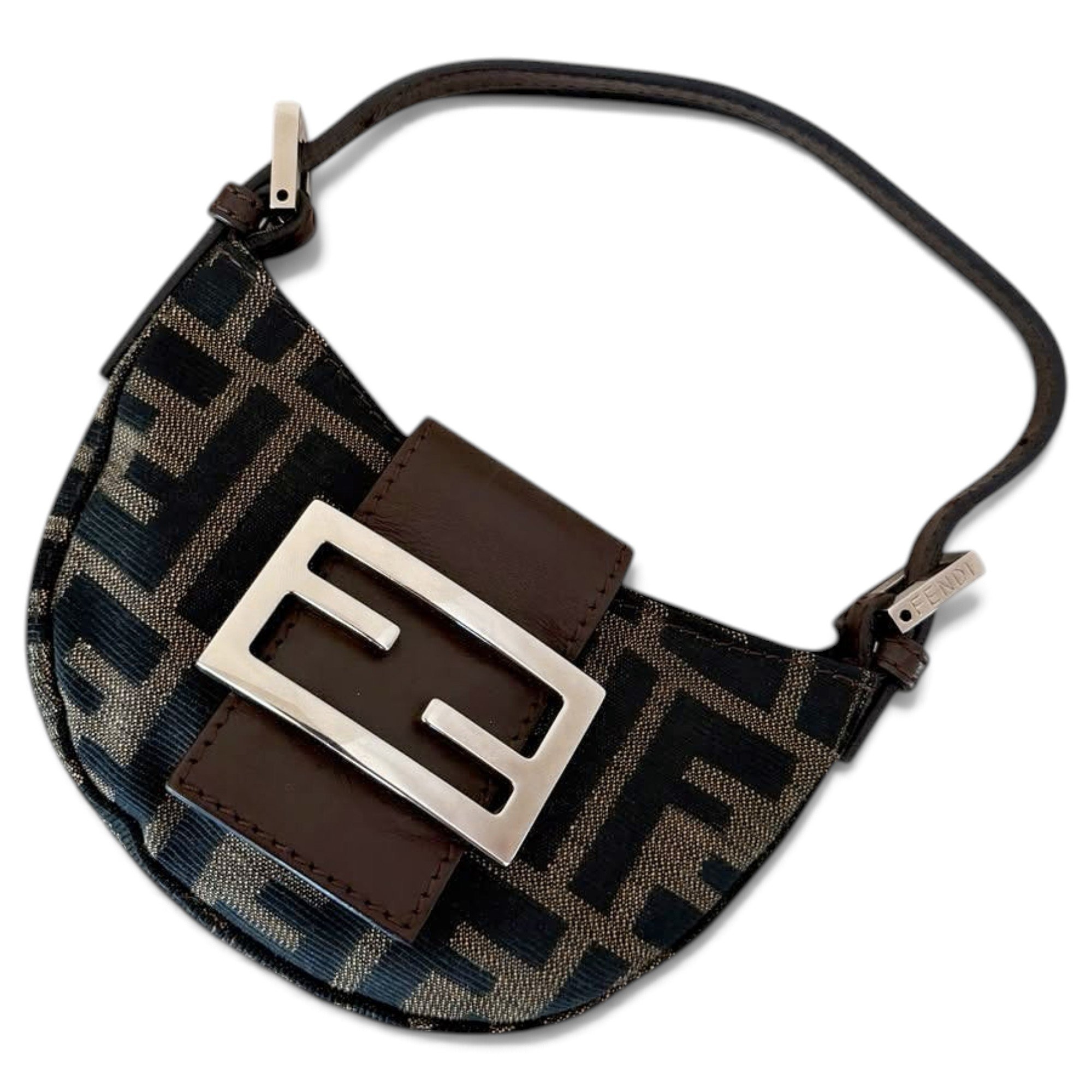 Croissant Vintage cloth handbag