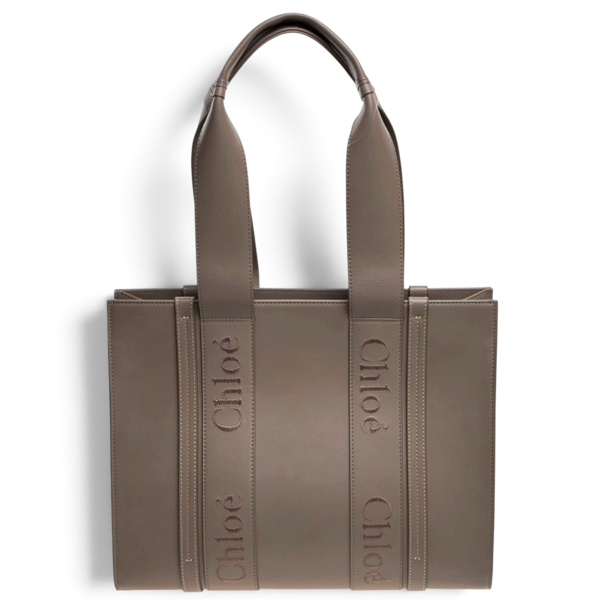 Woody leather tote