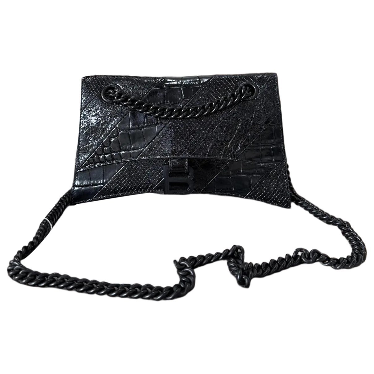 Crush leather handbag