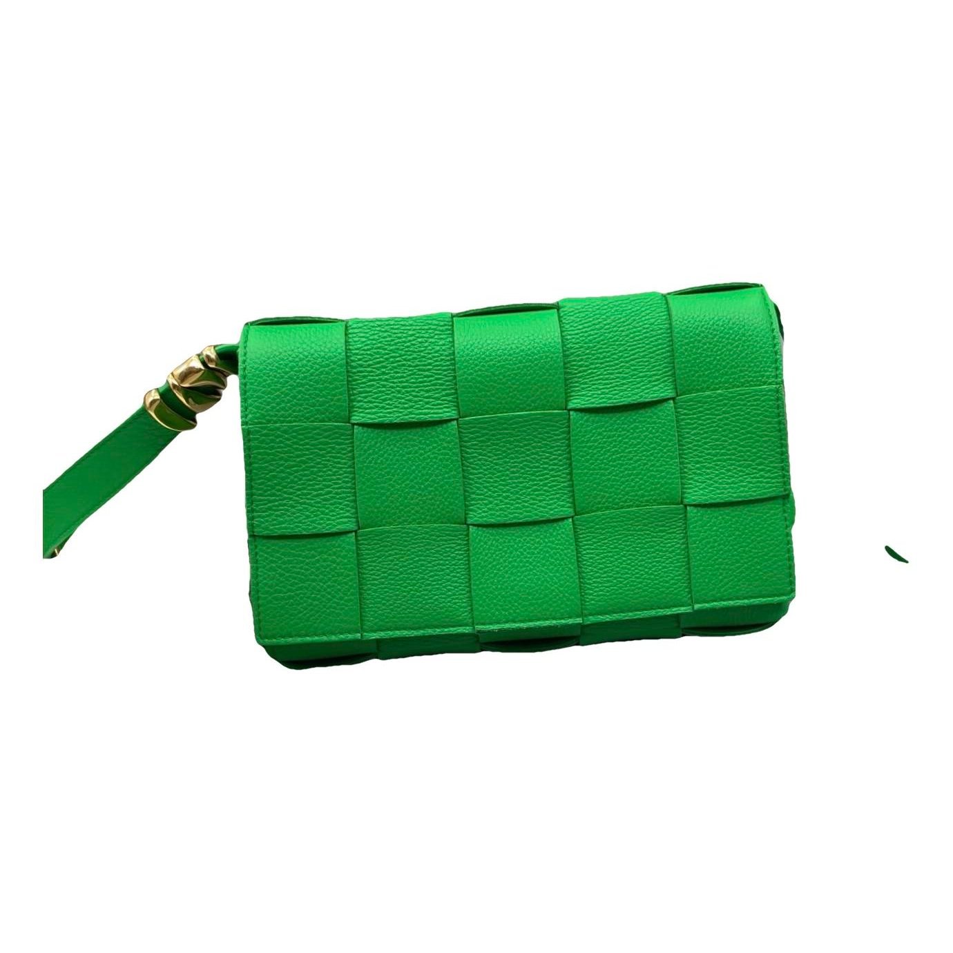 Cassette leather handbag
