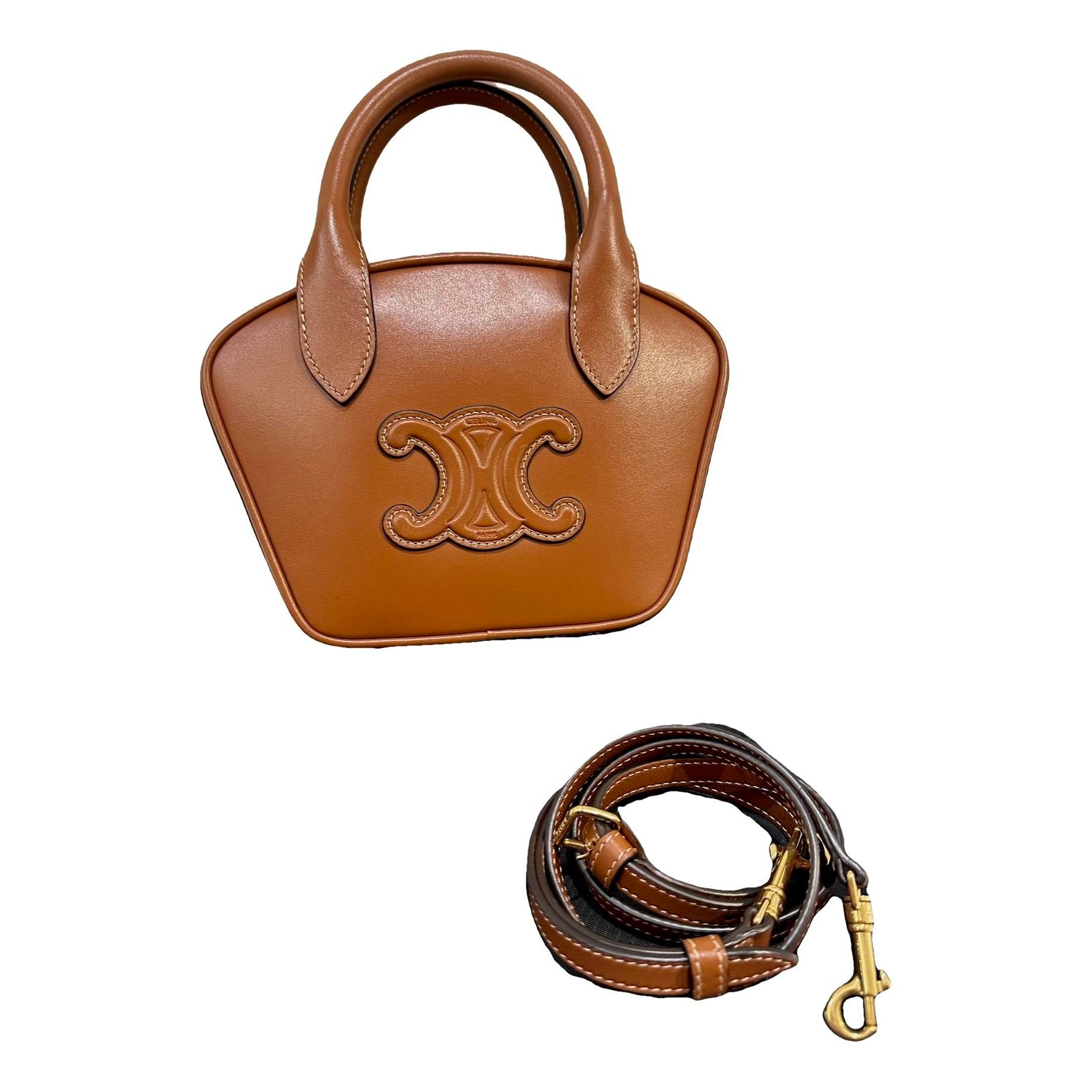 Triomphe leather handbag