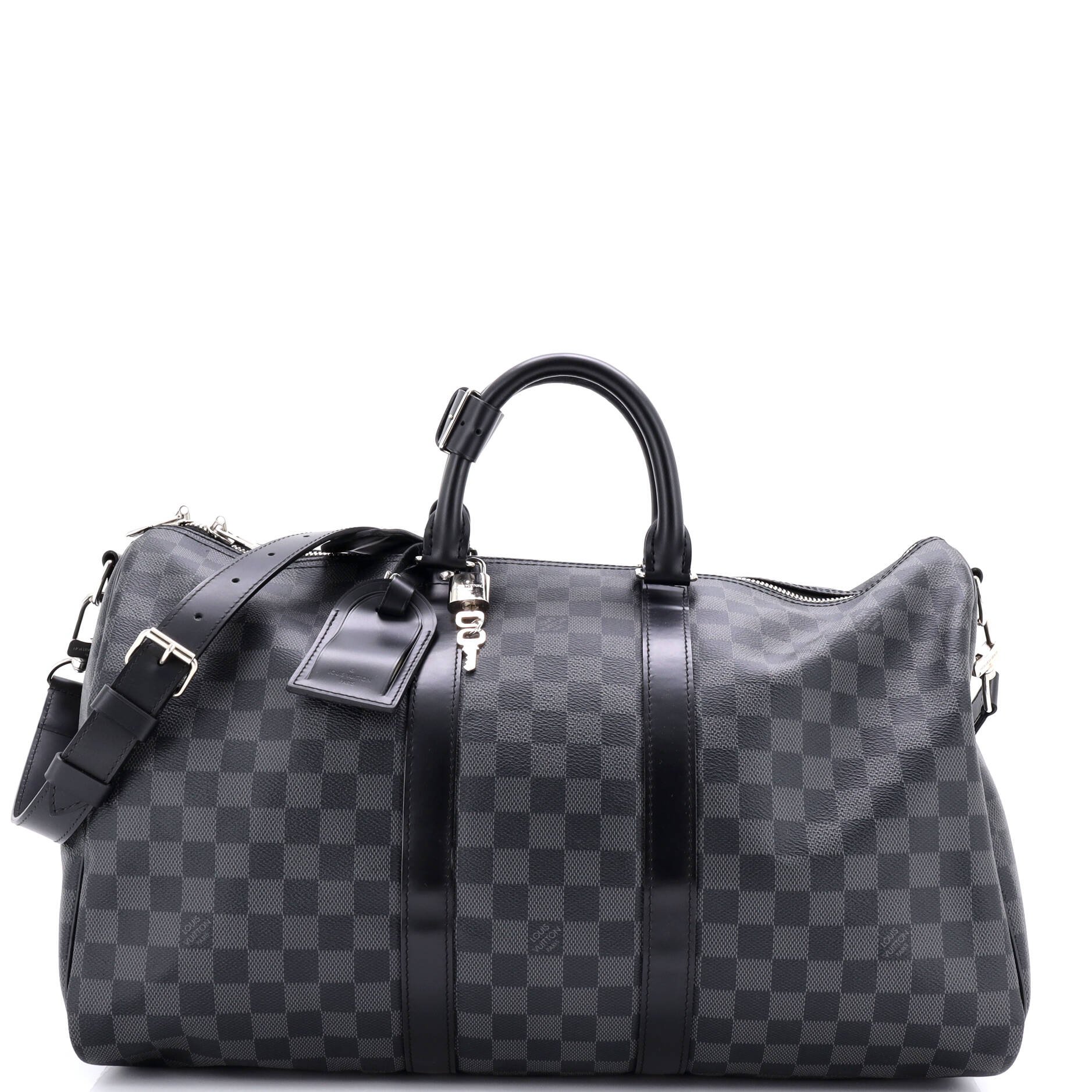 Louis Vuitton Keepall Bandouliere Bag Damier Graphite 45