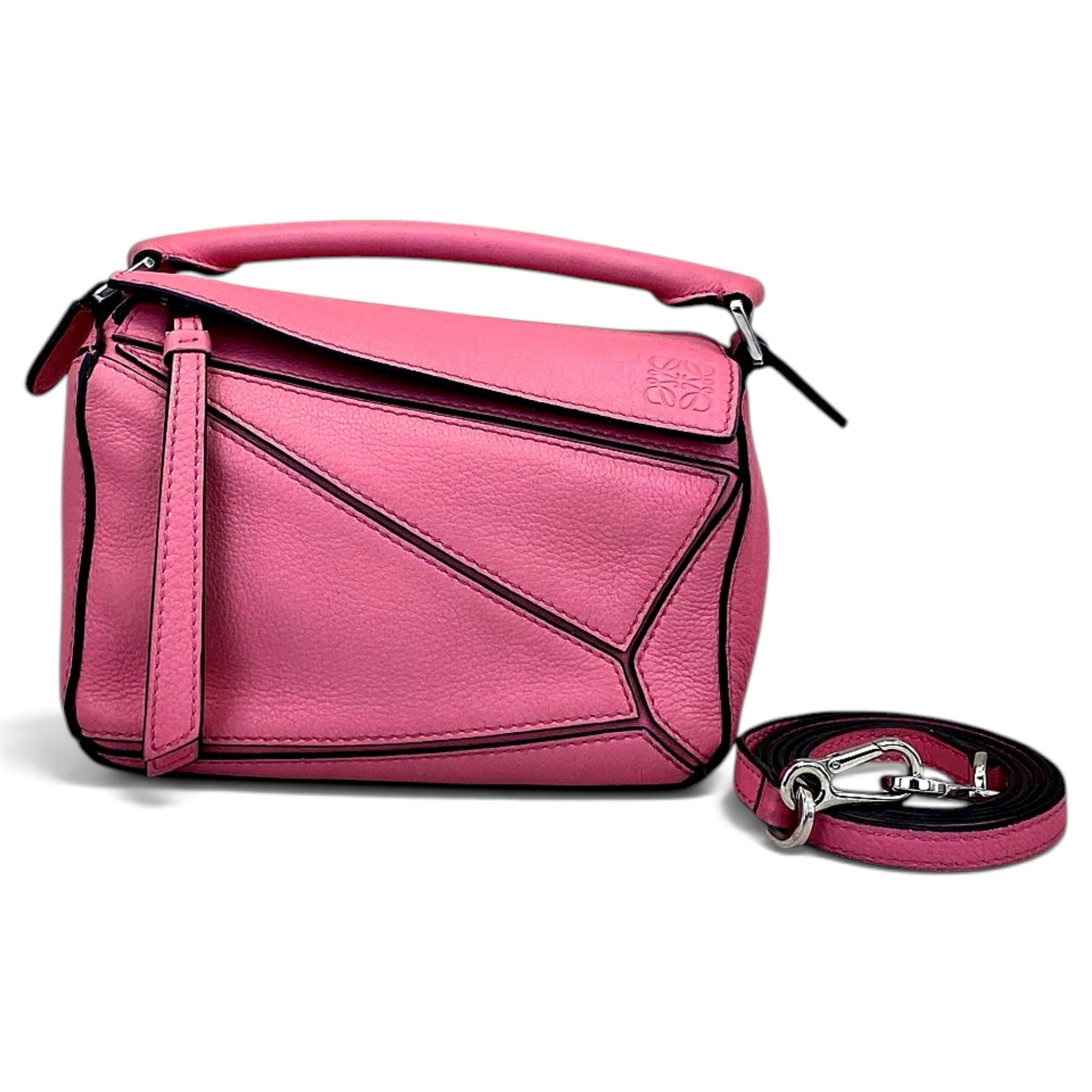 Puzzle leather handbag