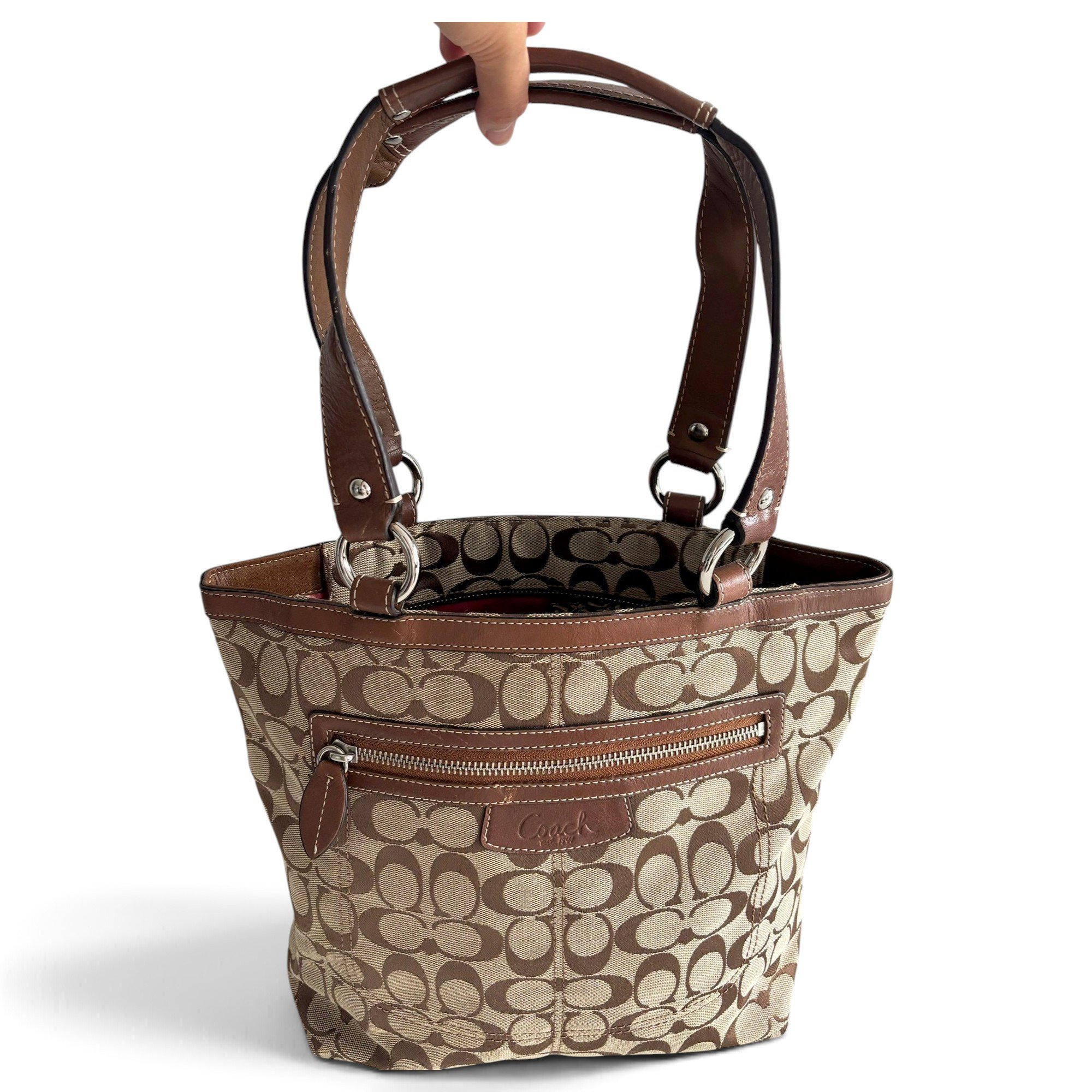 Leather handbag