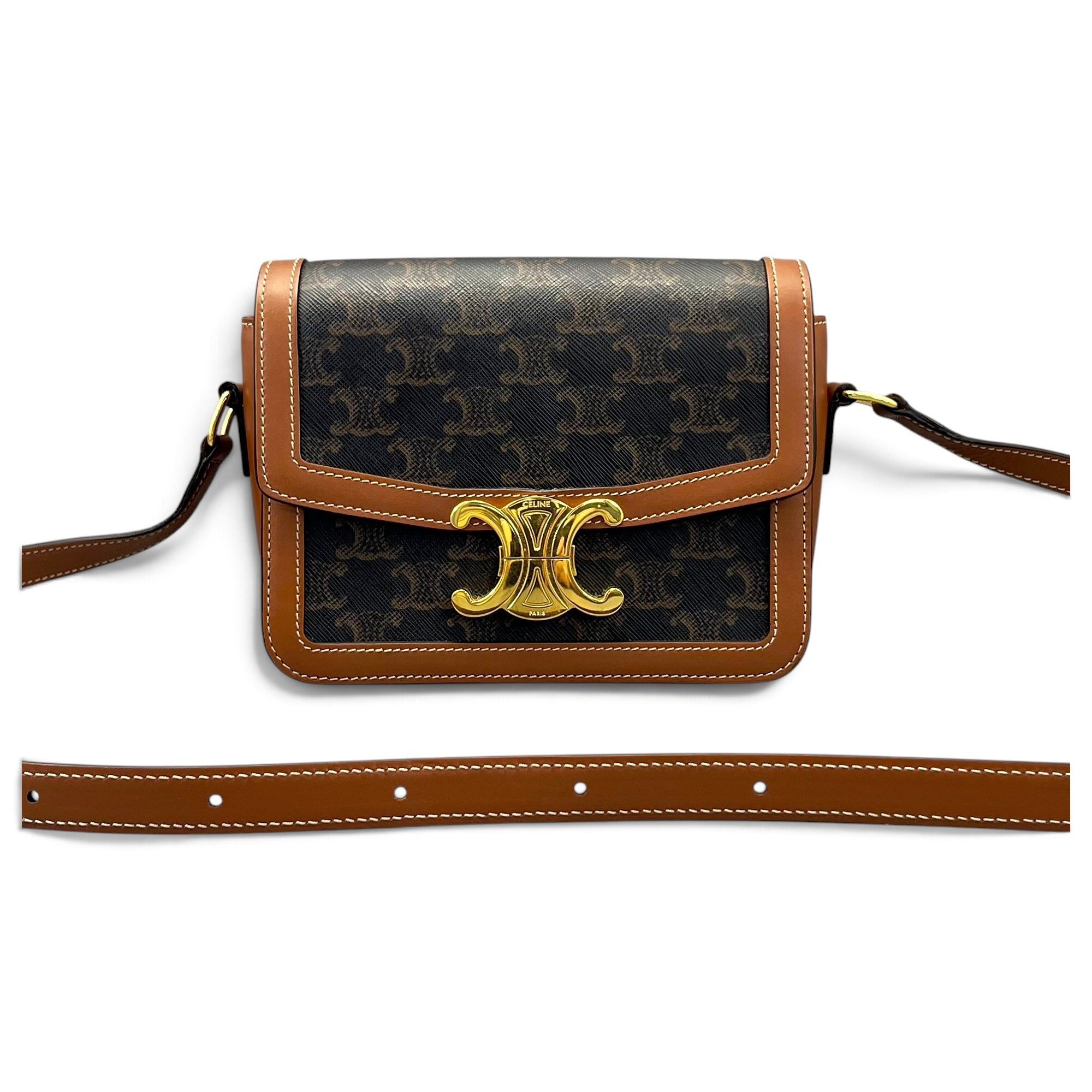 Triomphe leather handbag