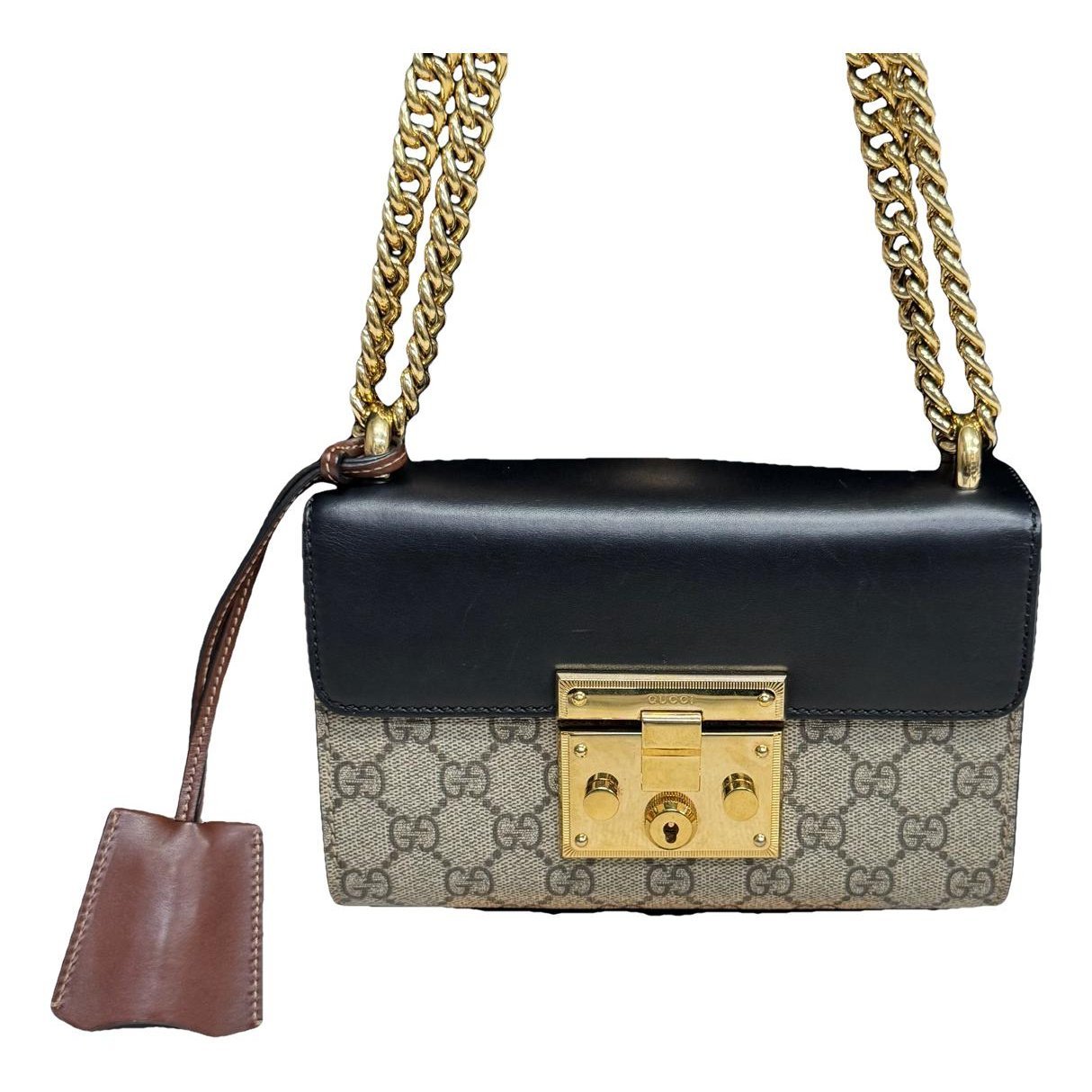 Padlock leather handbag