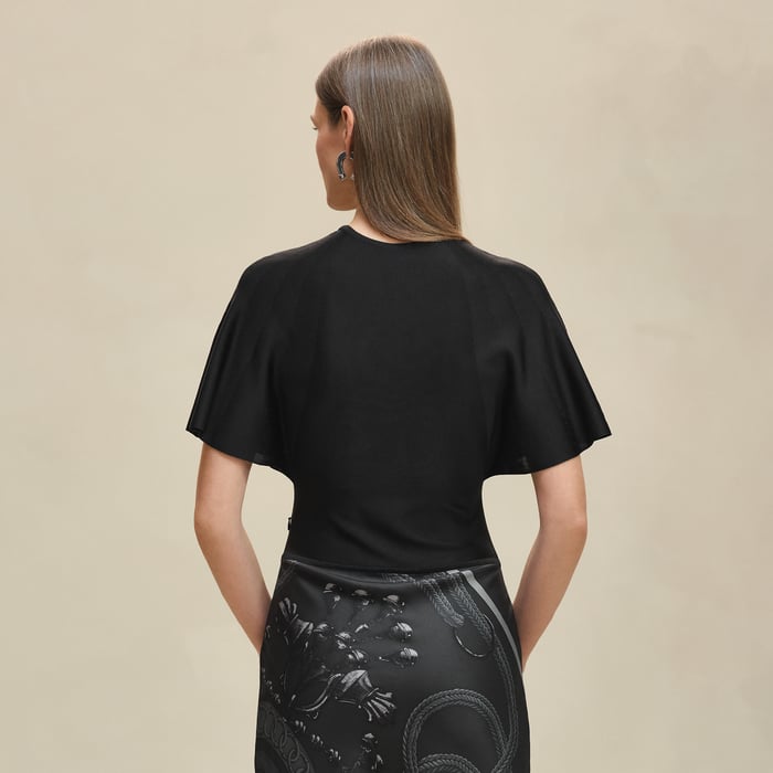 Gris Charbon "Palefroi Remix" Short-sleeve Twillaine Long Dress