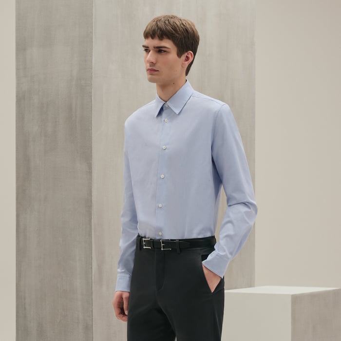 Bleu Pâle "Attela'H" Fitted Shirt