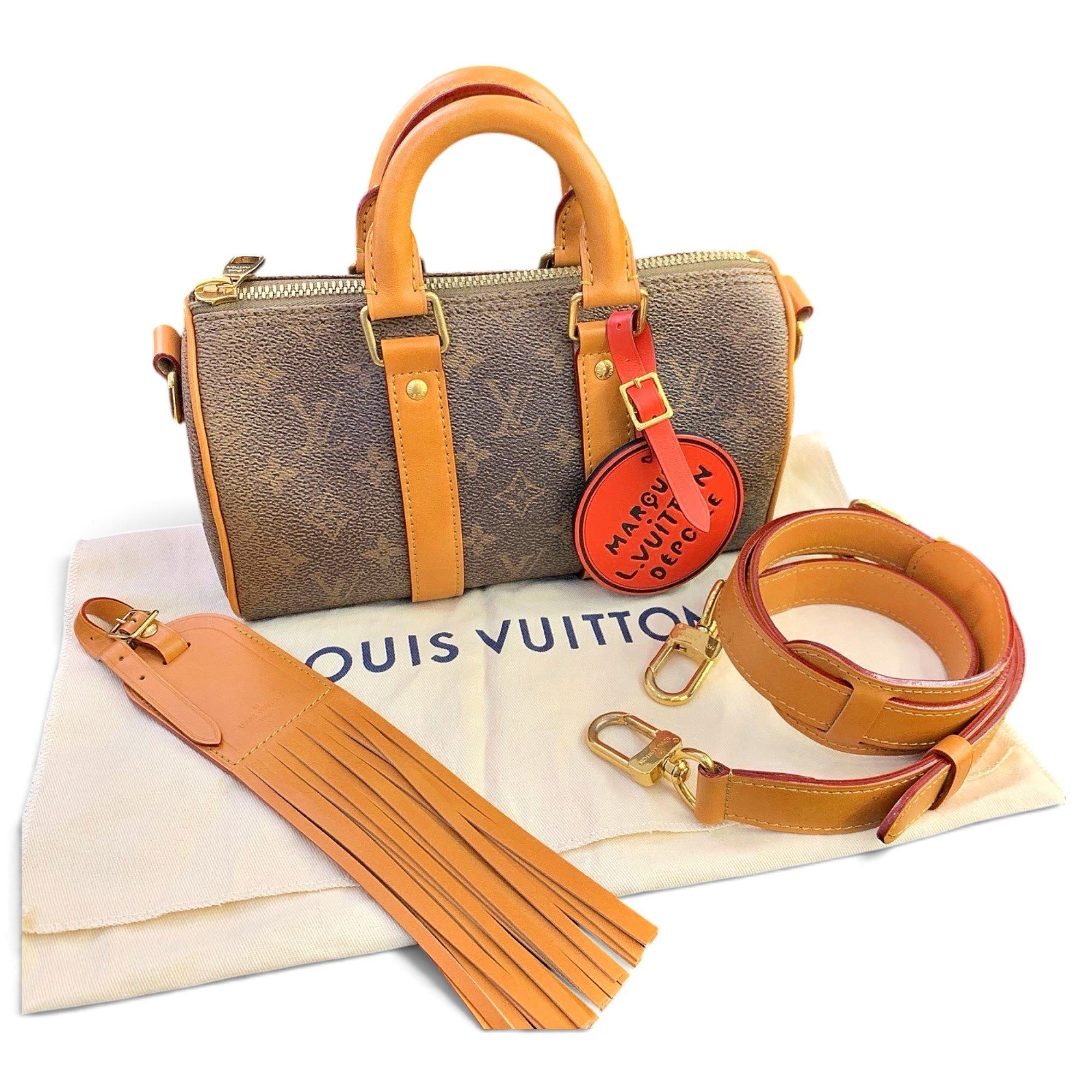 Speedy leather bowling bag