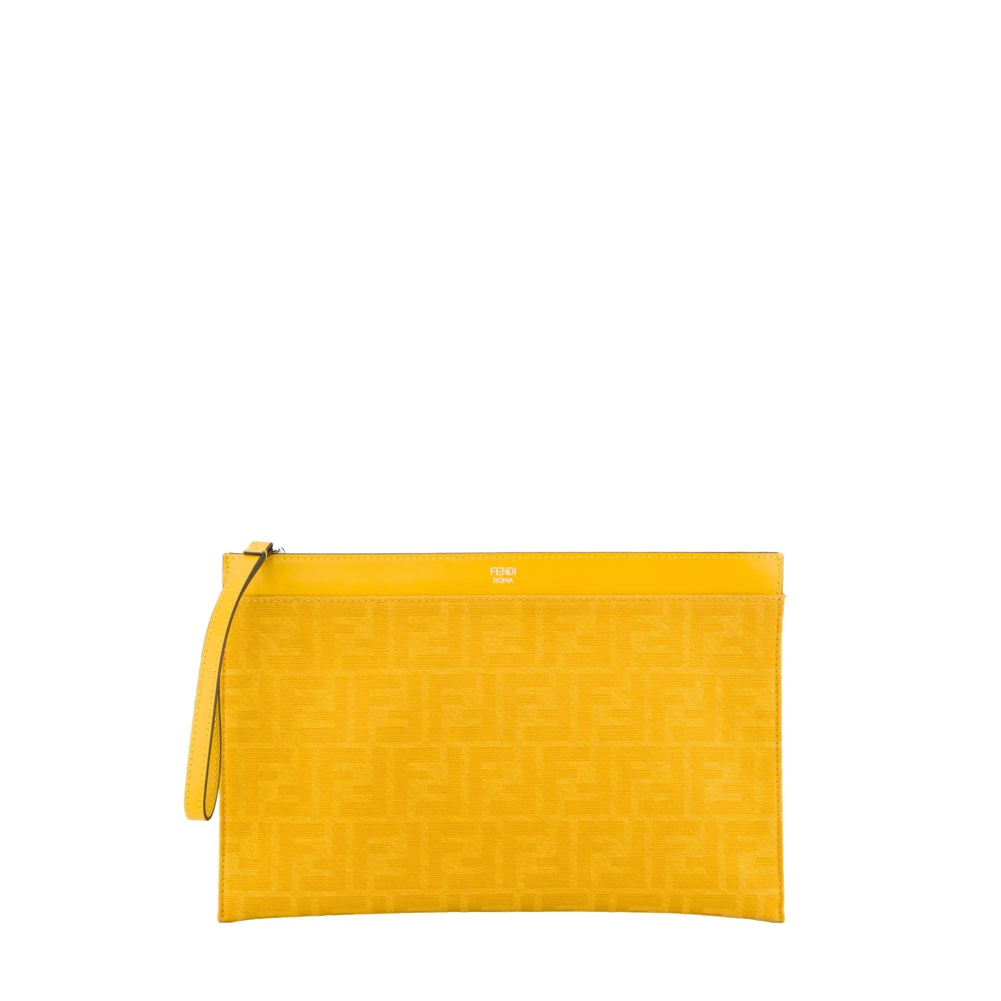 FF leather clutch bag