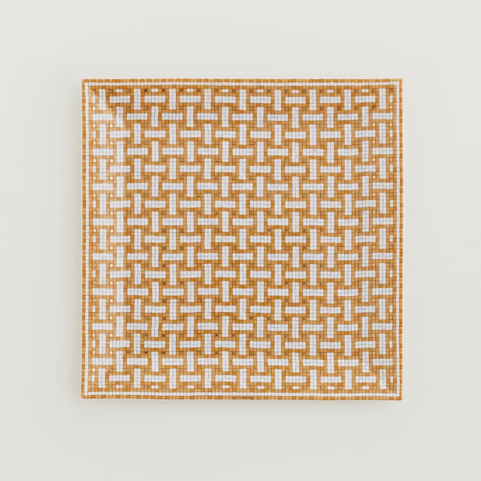 썽 꼴로리 Mosaique Au 24 Gold 정사각형 플레이트 N°4