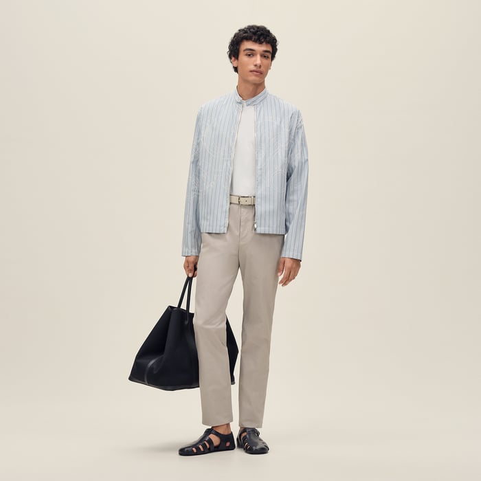 Bleu Pâle "Eperon d'Or 3d Ray" Zipped Jacket