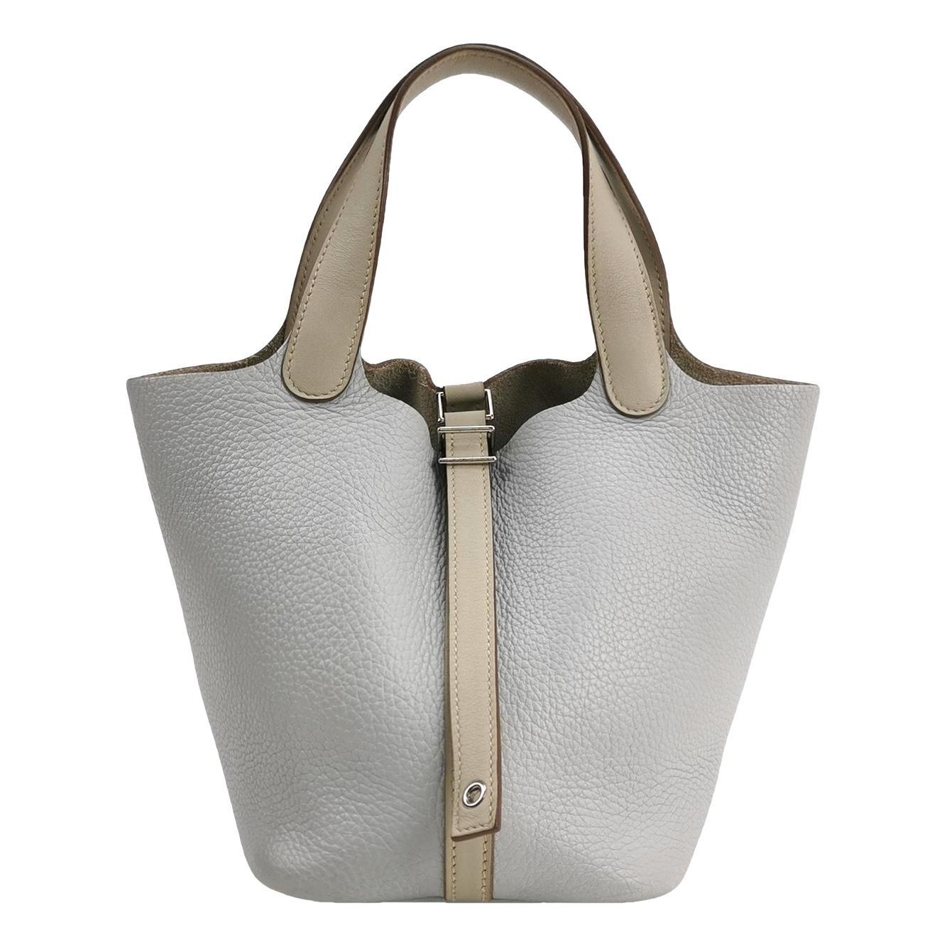 Picotin leather tote