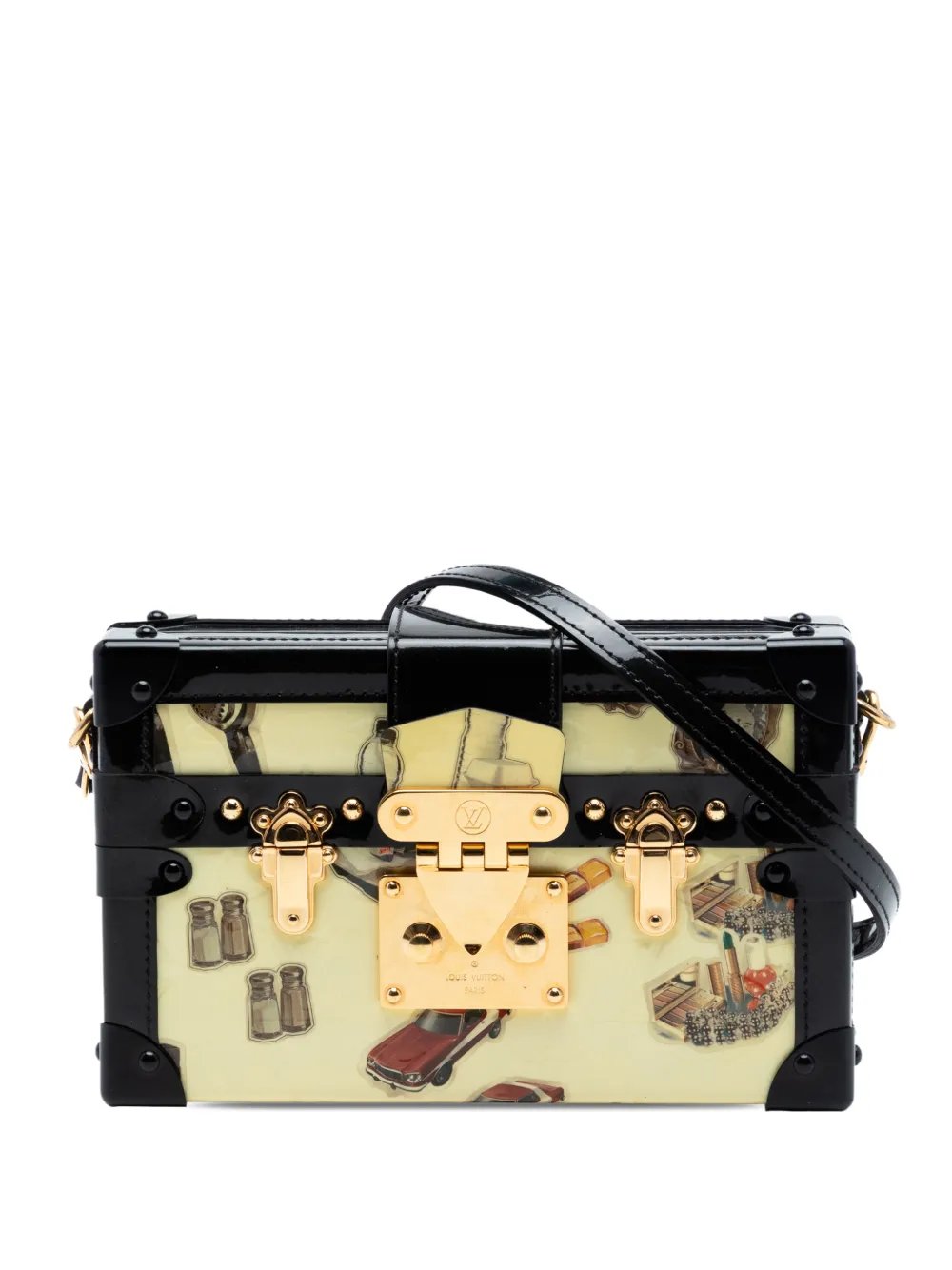 Louis Vuitton 2015 Monogram Vernis Stickers Petite Malle crossbody bag