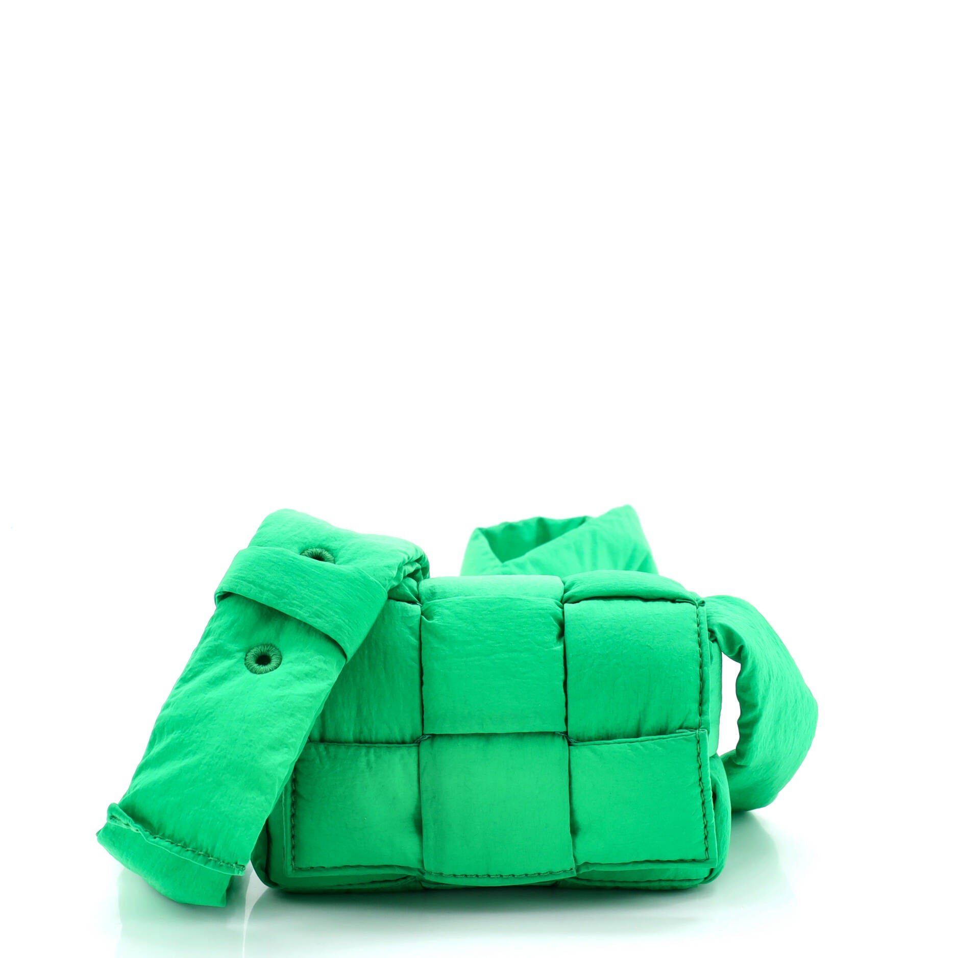 Bottega Veneta Cassette Crossbody Bag Maxi Intrecciato Nylon Extra Mini