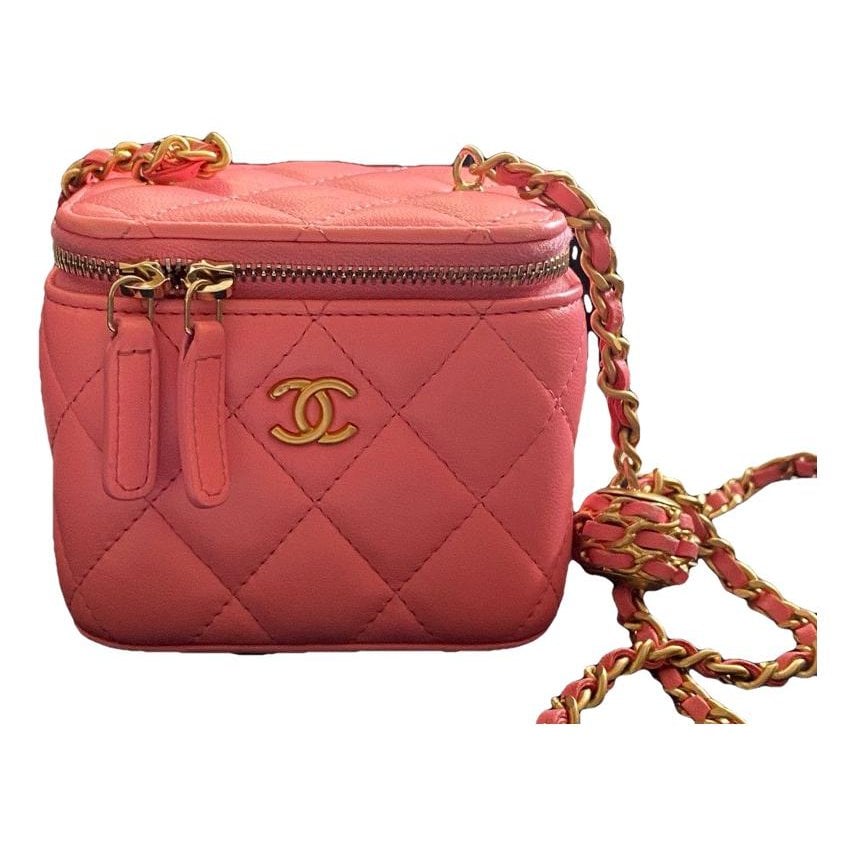 Vanity leather handbag